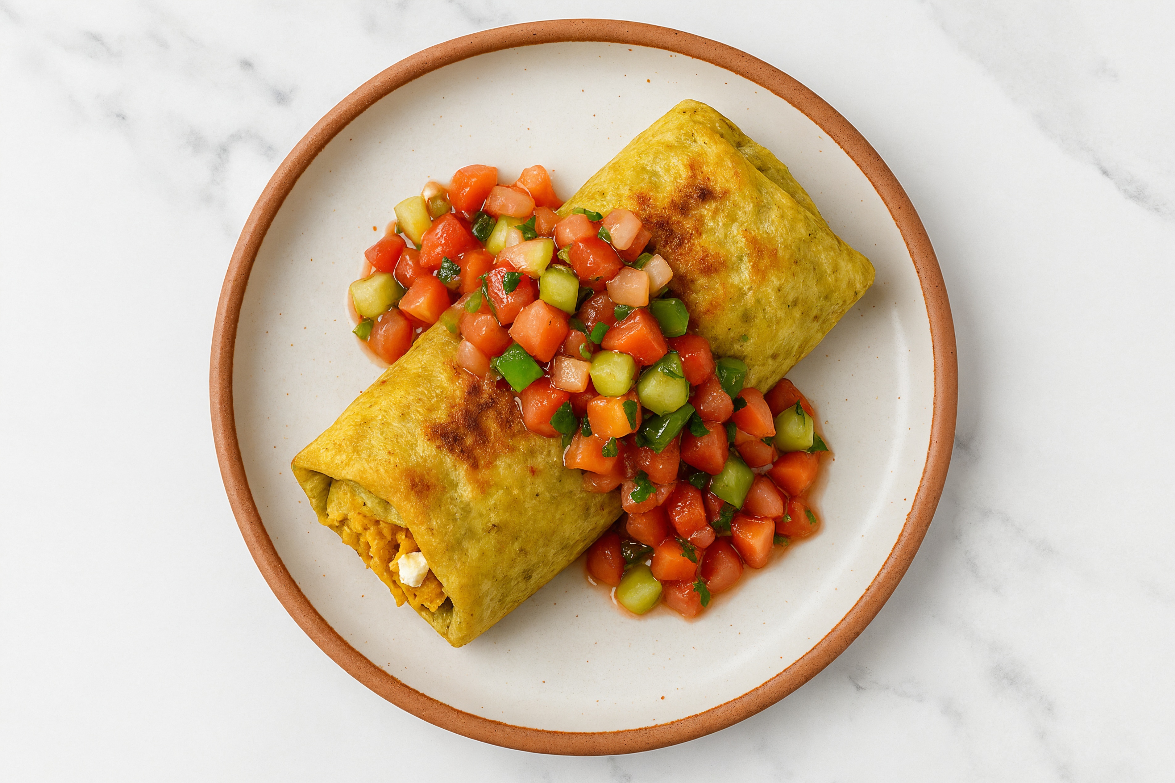 Mediterranean Mash-Up Shawarma-Style Chicken Thighs Chimichangas