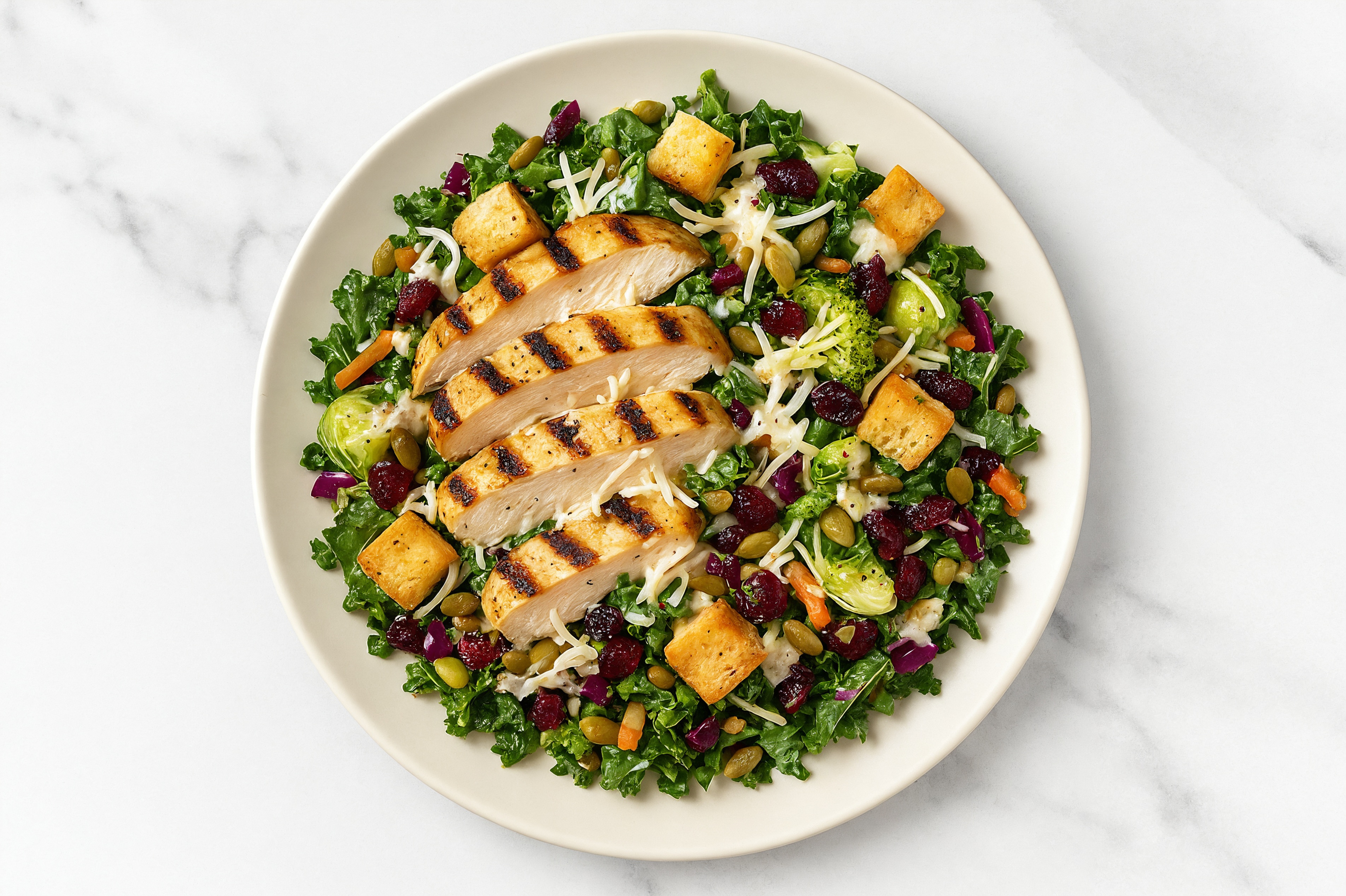 Seasoned Grilled Chicken Breast + Sweet Kale Salad