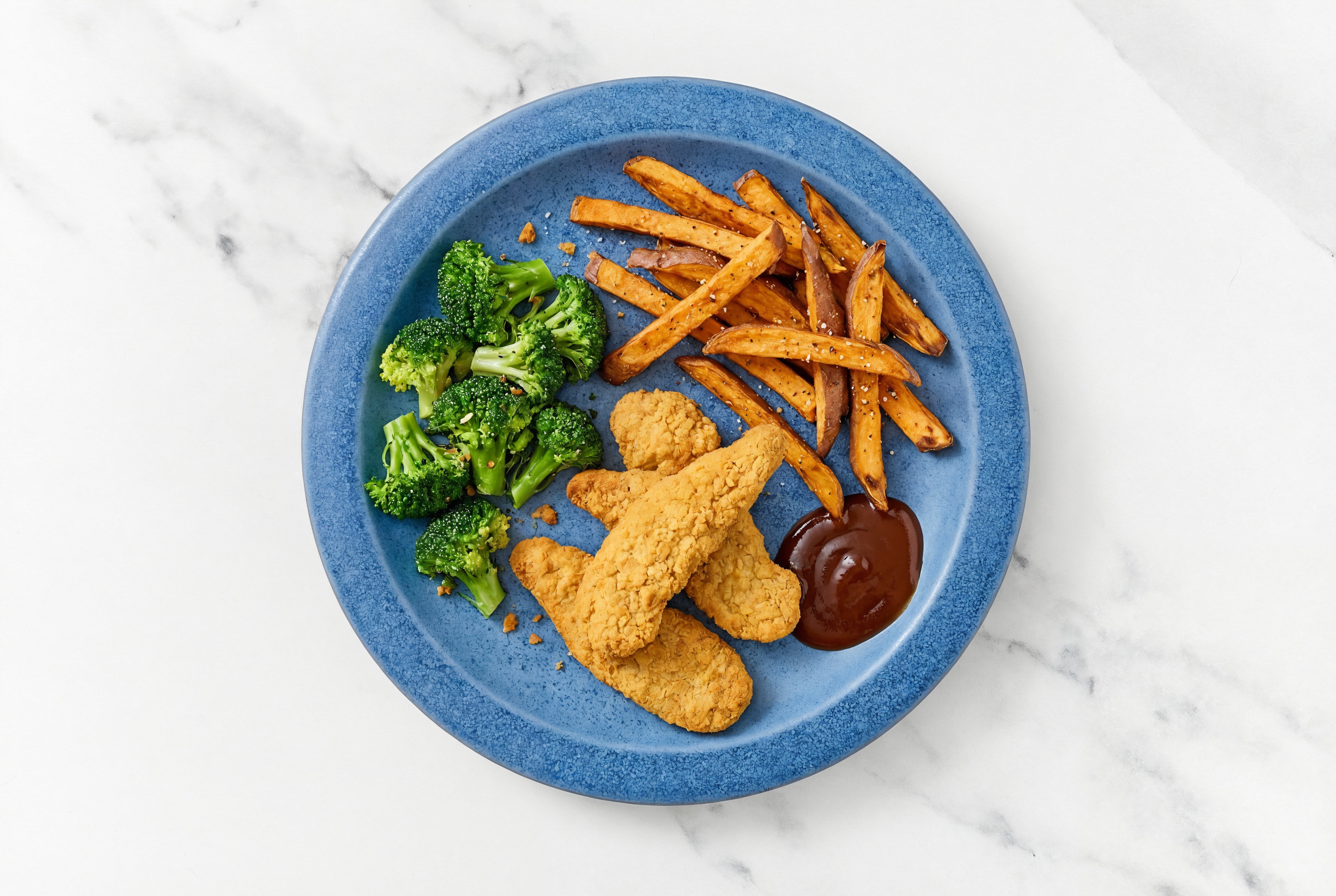 Plant-Based Chicken Tenders + Broccoli with Original BBQ Sauce