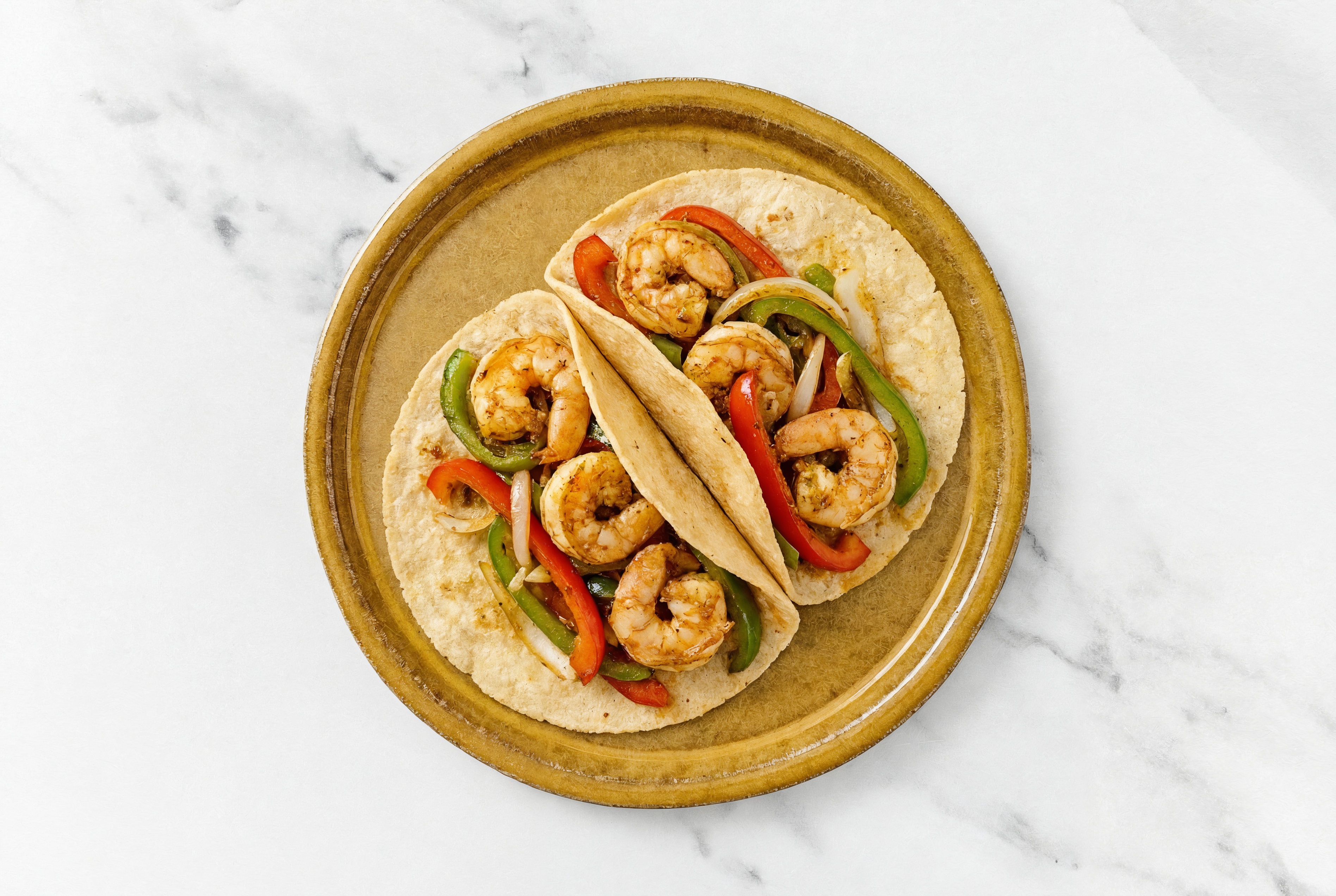 Garden  Jumbo Shrimp + Pepper Tacos
