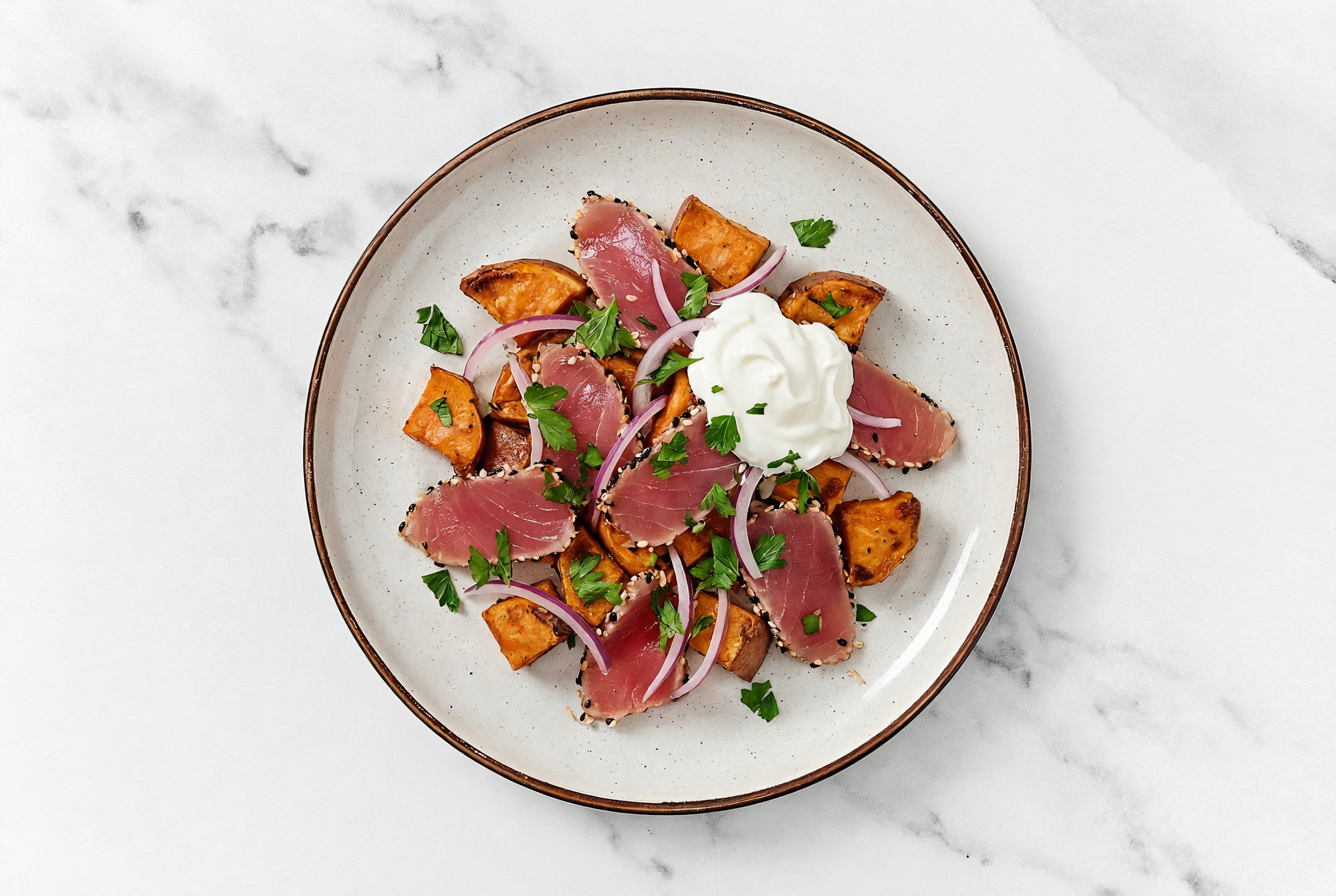  Smoked Tuna Loaded Roast Sweet Potatoes