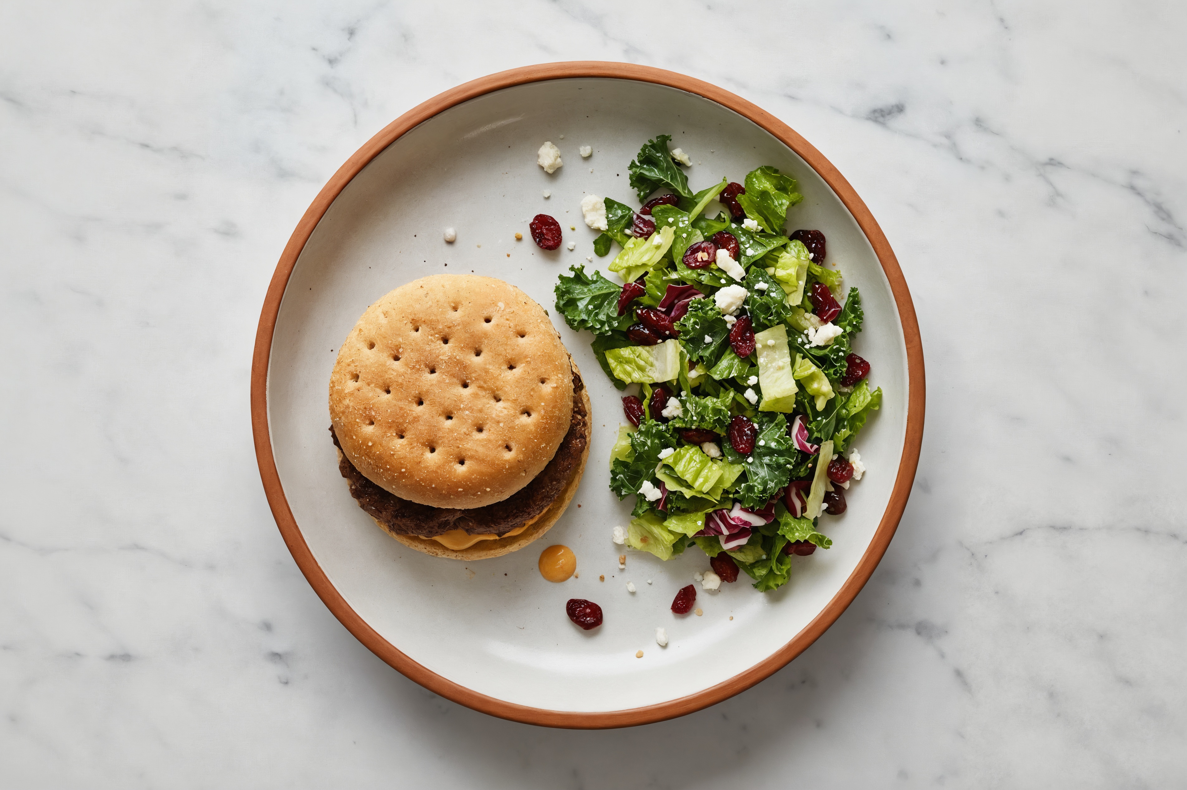 Special Bacon + Cheddar Burger with Chopped Salad