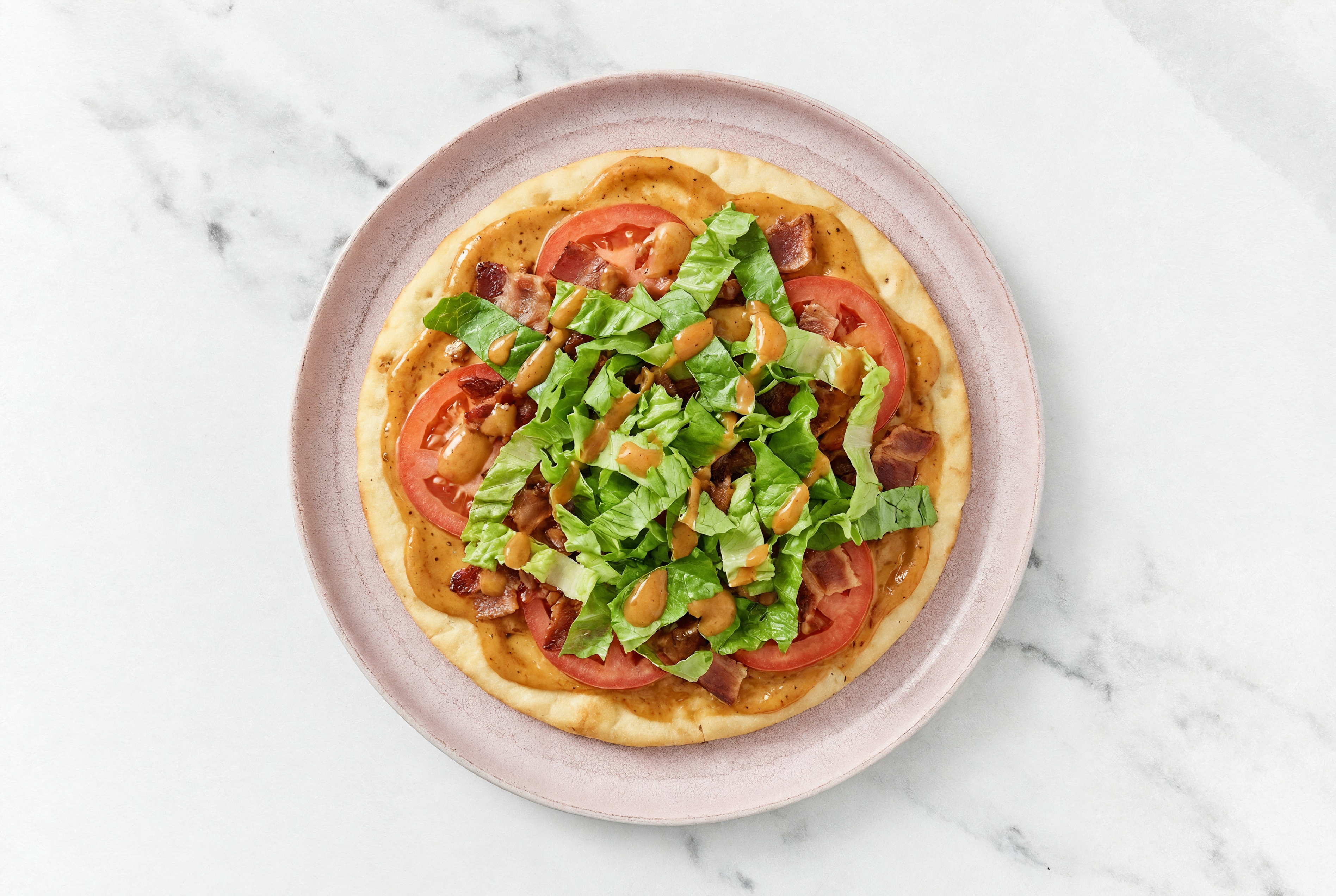 Herby BBQ BLT Flatbread with Applewood Smoked Pork Bacon