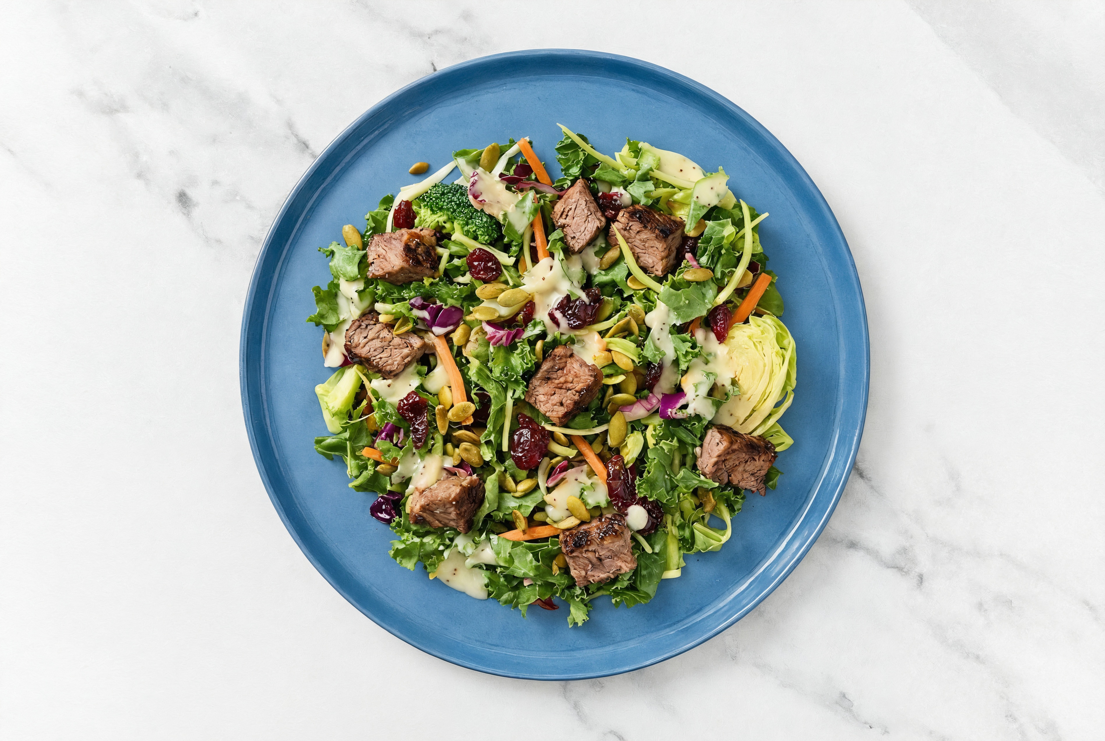 Sweet Kale Salad with BBQ Beef and Brisket