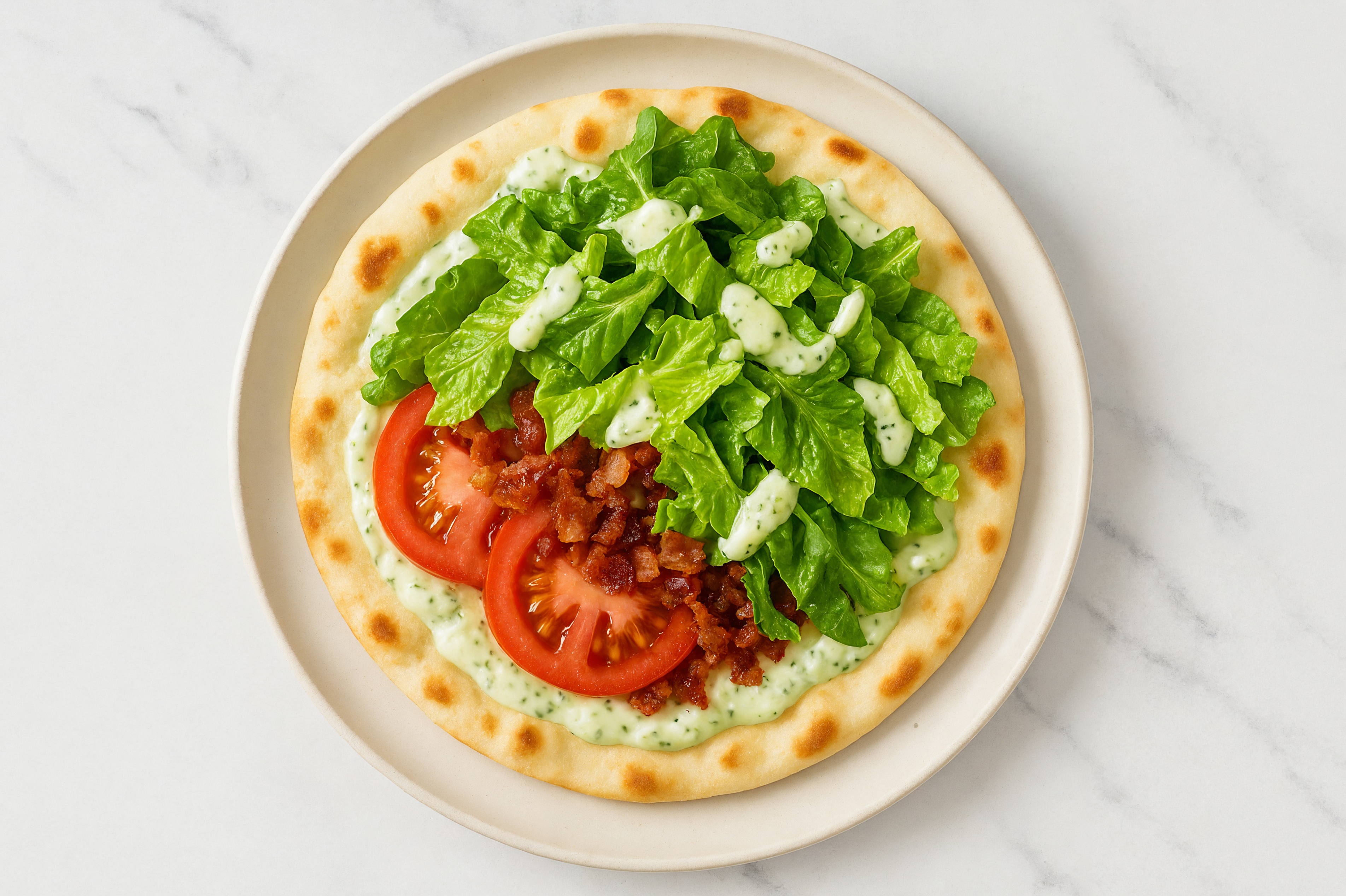 Savory Dill BLT Flatbread with Applewood Smoked Pork Bacon