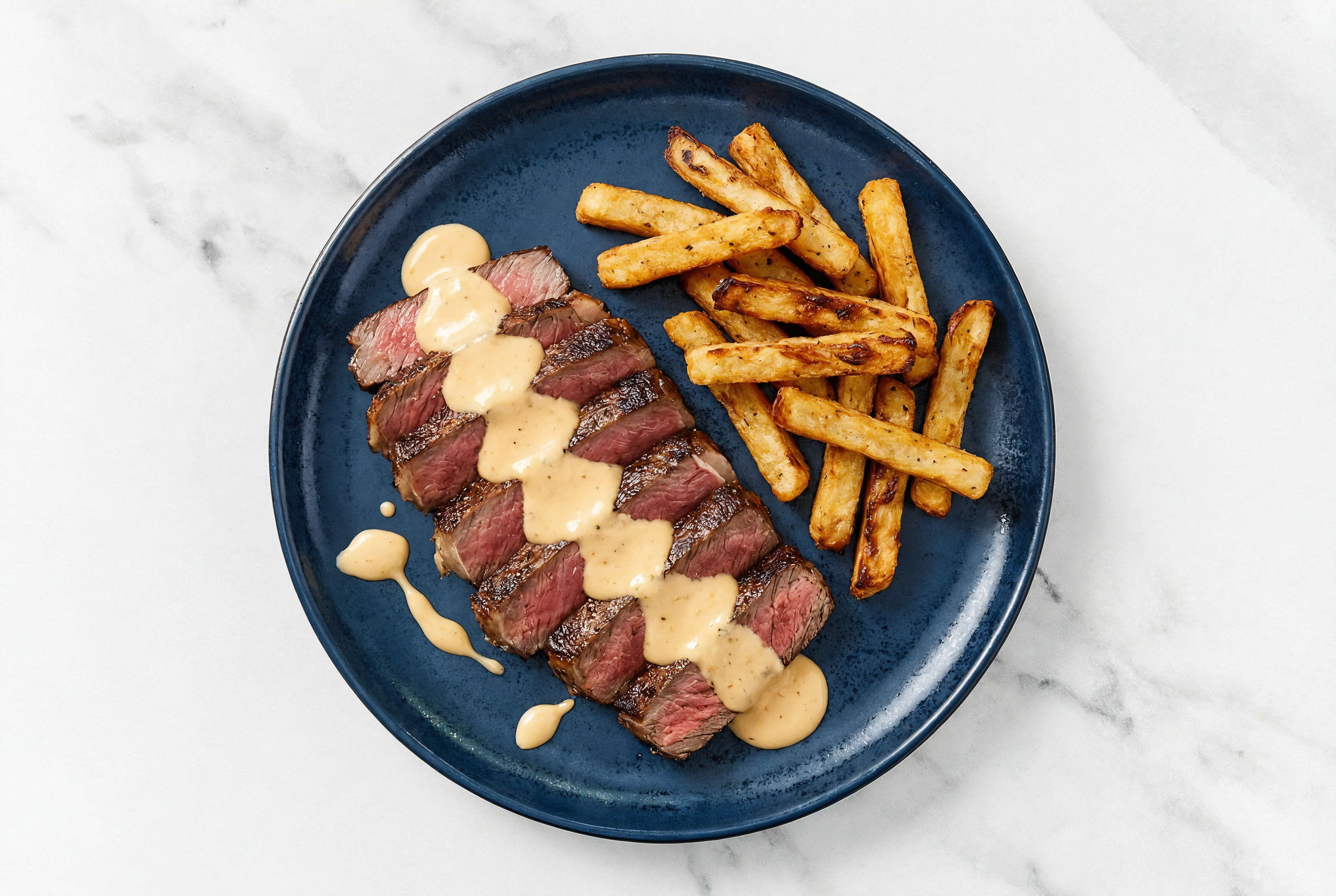Wagyu Ribeye Steak with Awesome Sauce + Russet Fries
