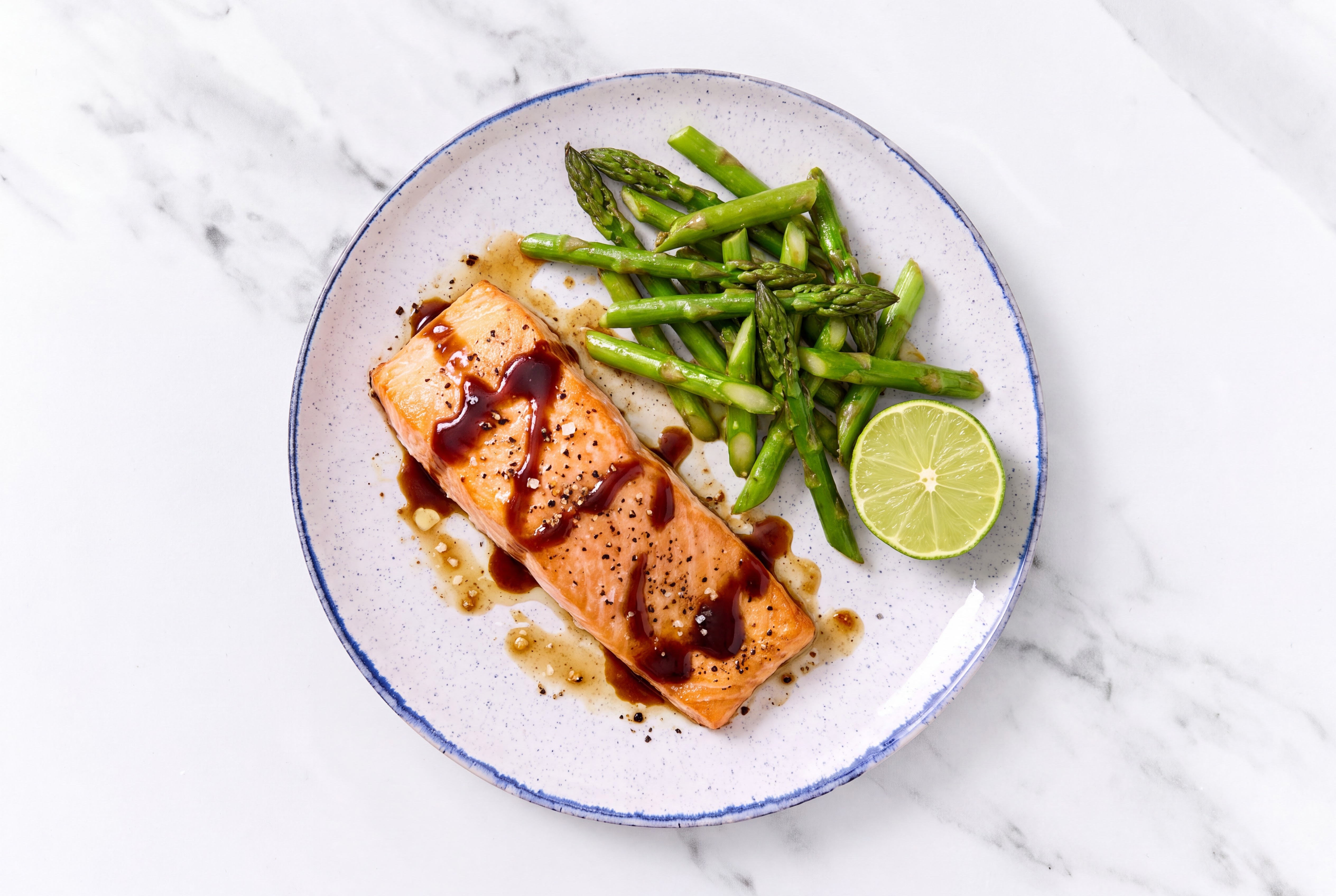 BBQ Baked Salmon + Asparagus