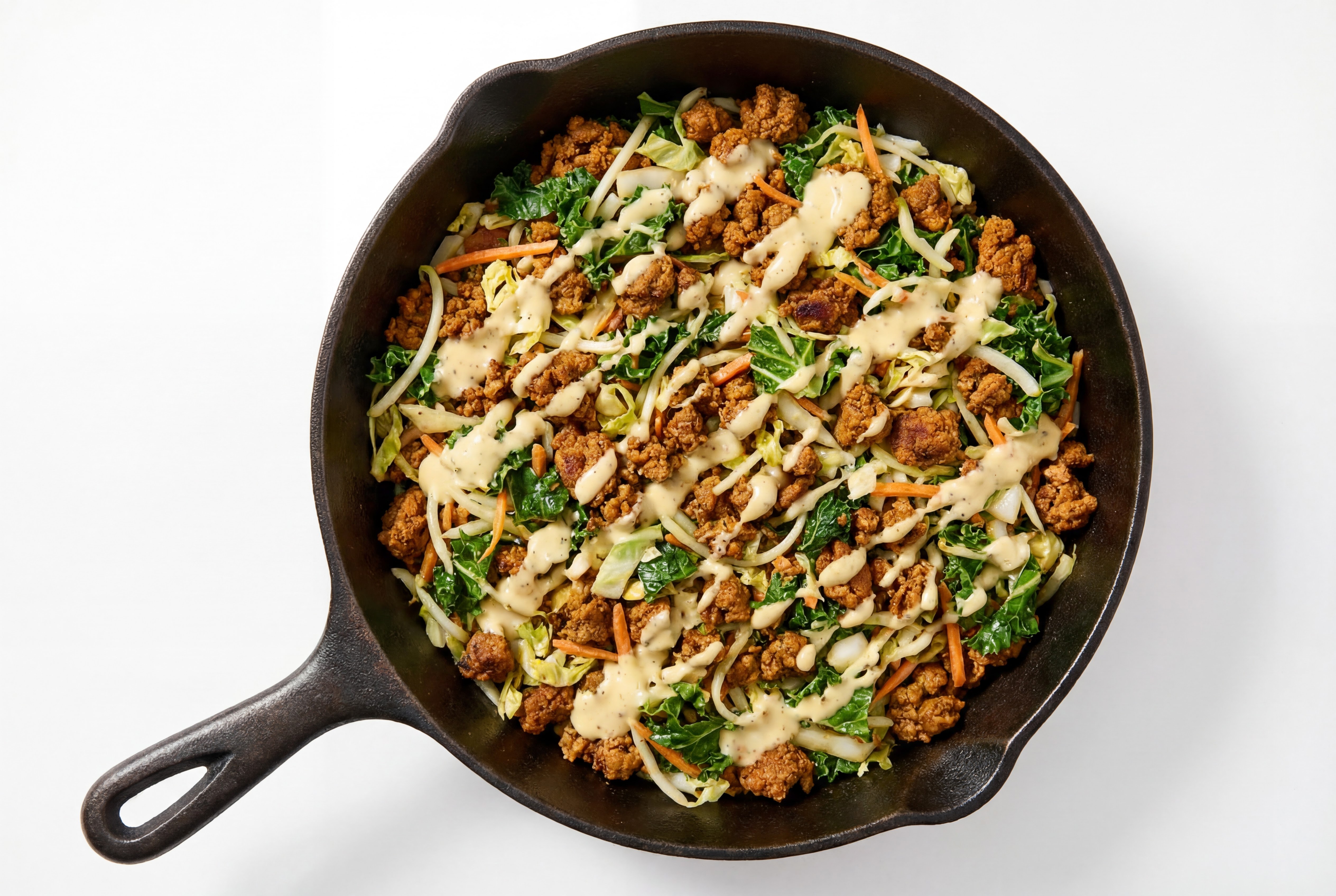 Fresh Superblend Salad with Chorizo & Vegan Caesar