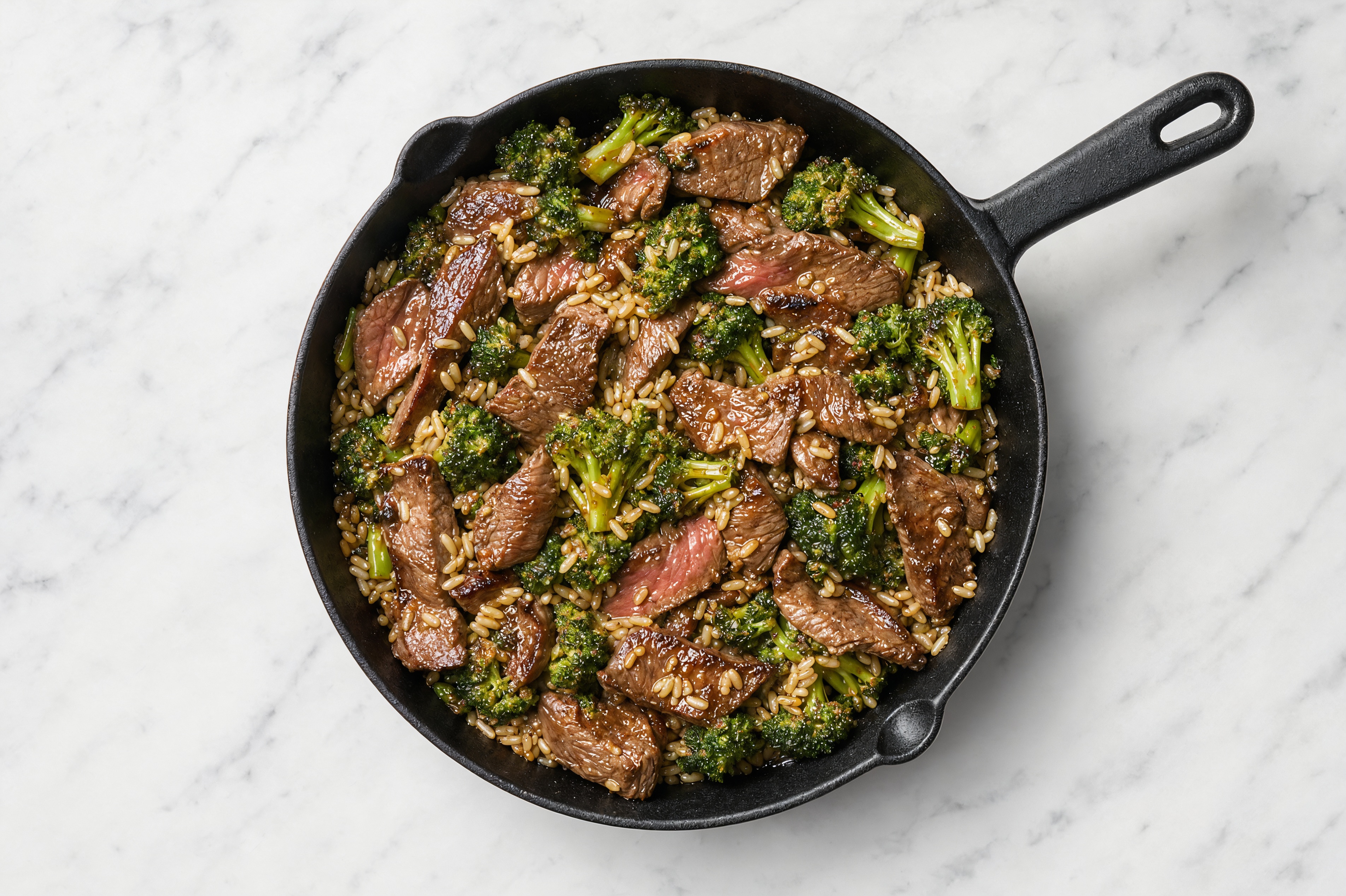 Herby Takeout-Style Beef Sirloin Steak + Broccoli