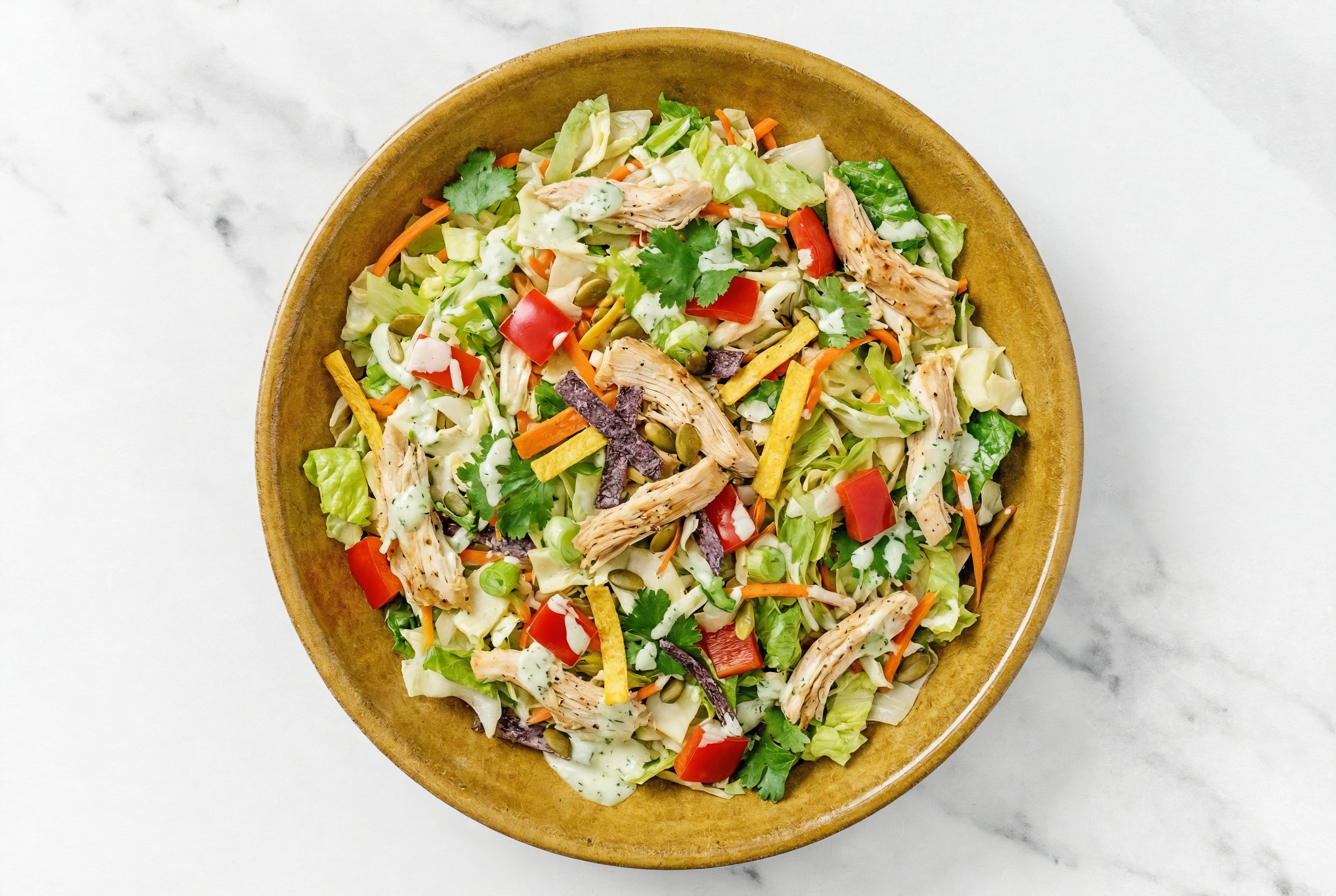 Southwest Chicken Salad with Red Bell Pepper
