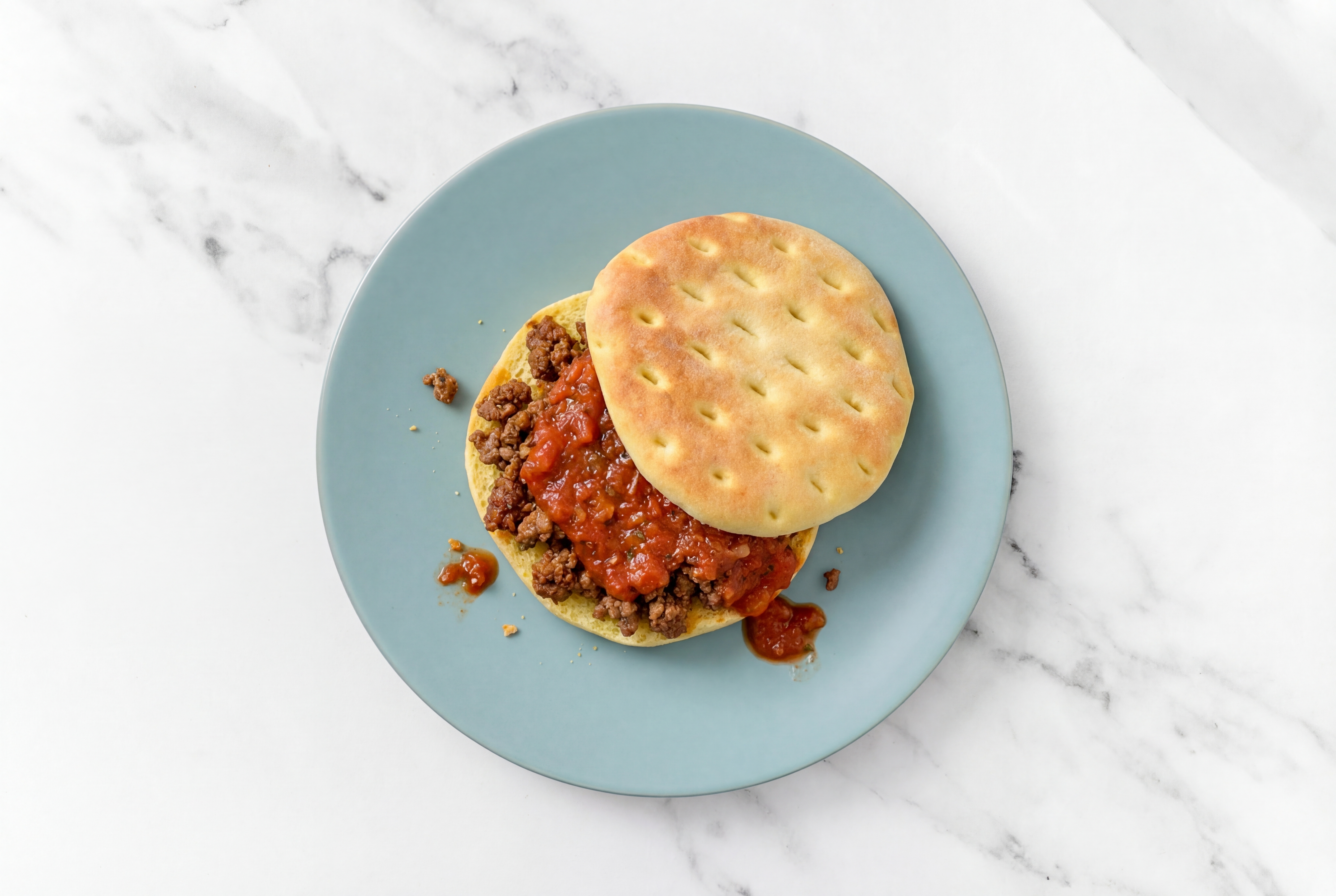 Mexican-Style Ground Beef Marinara Sandwich