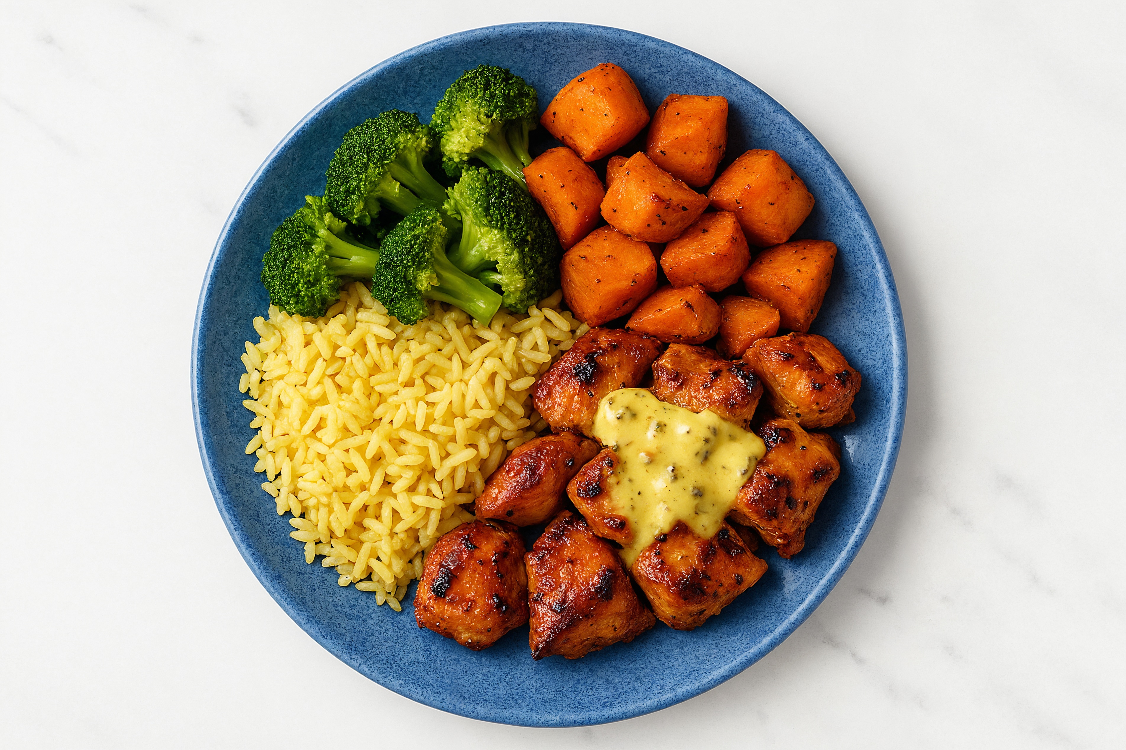 Herby Classic Chicken Dinner with Seasoned Jasmine Rice