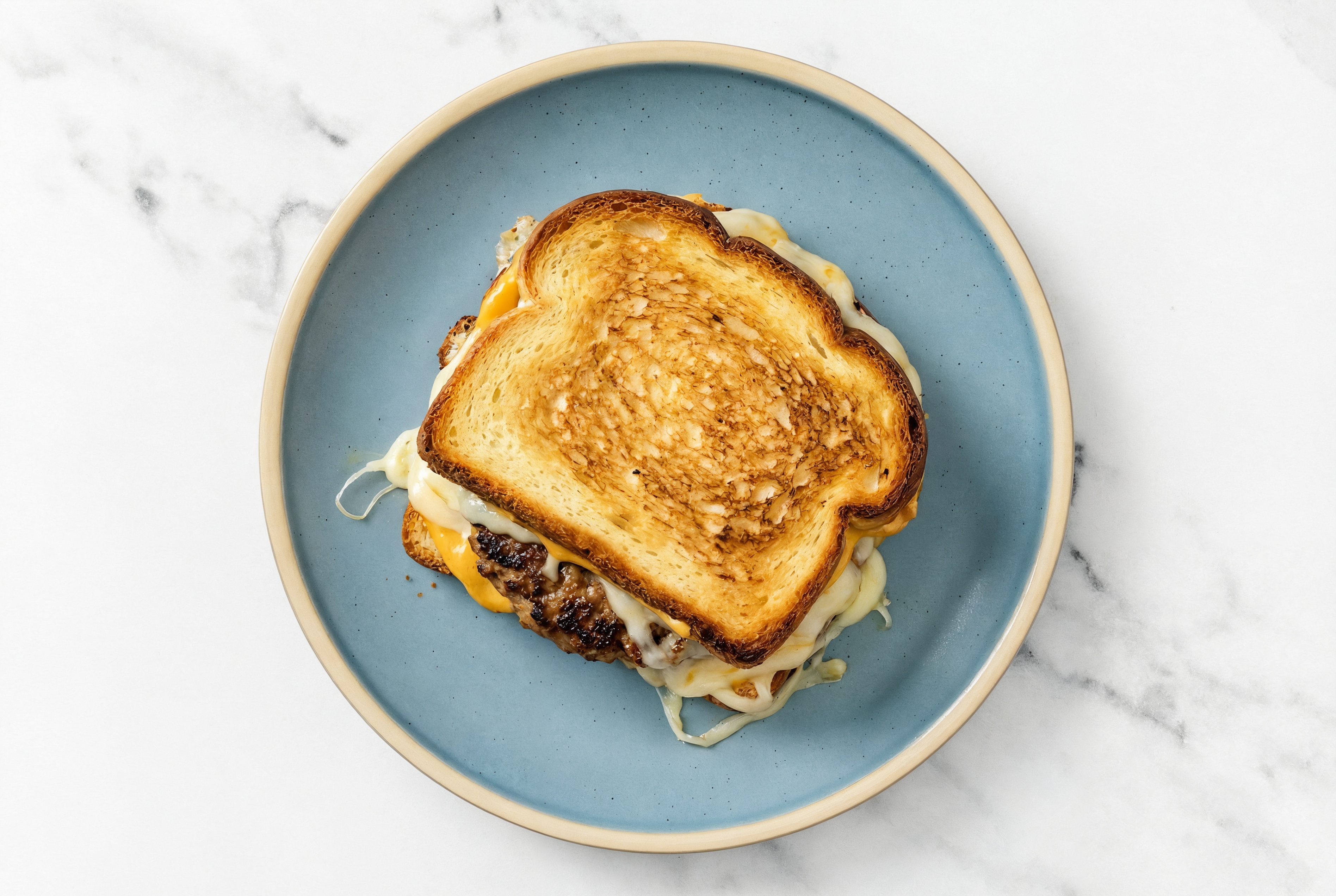 Mozzarella Beyond Burger on GF Bread with Special Sauce