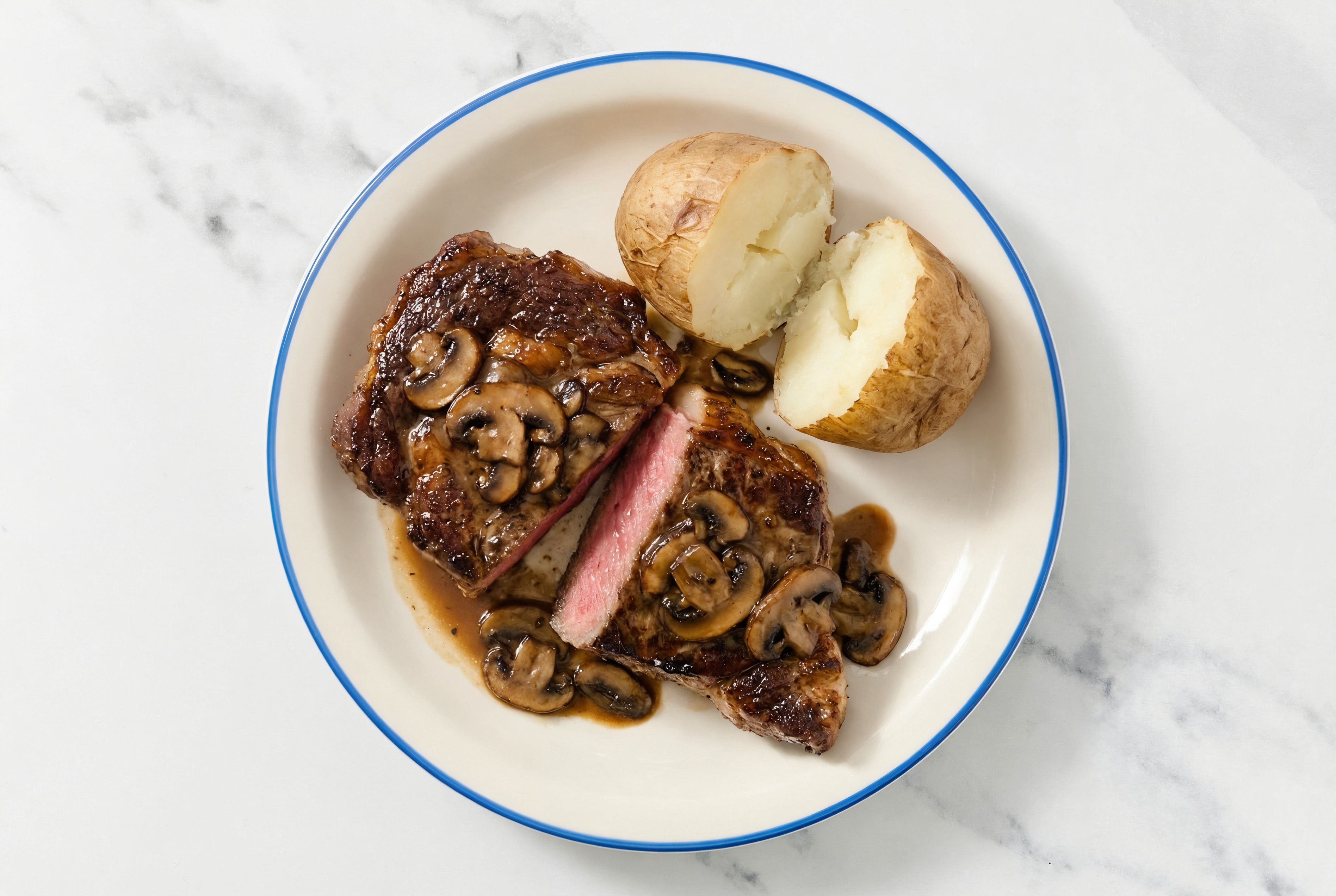  Wagyu Ribeye Steak with Mushroom Pan Sauce