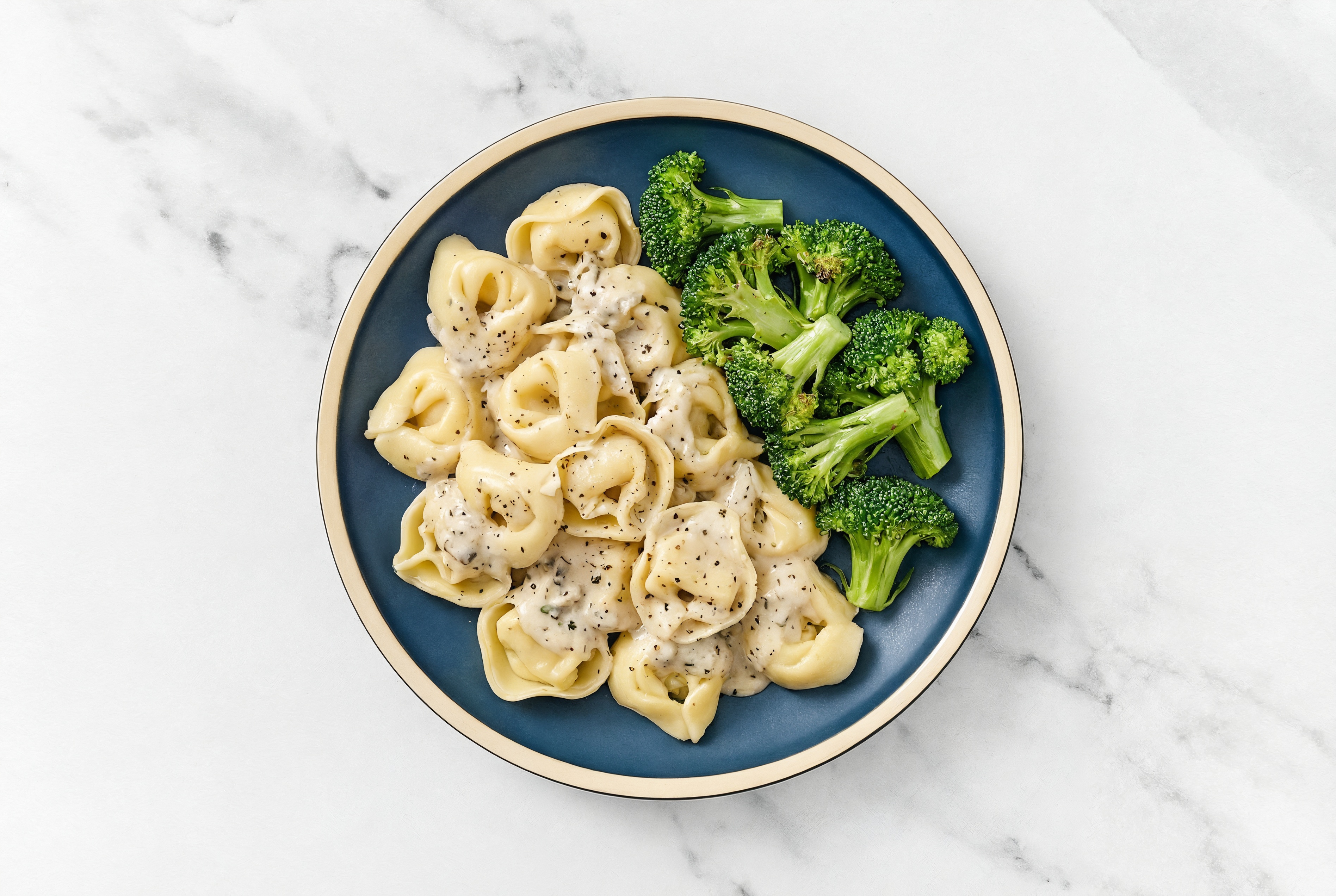 Truffle Cheese Tortelloni + Broccoli