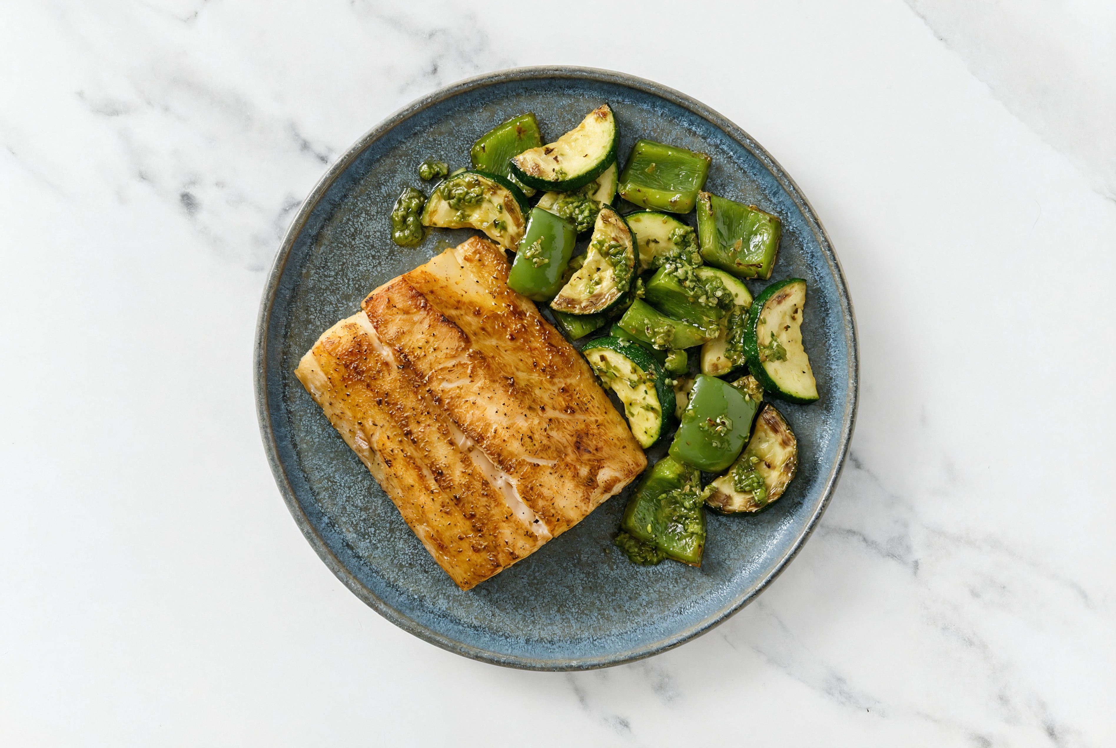 Taco Barramundi with Chimichurri Summer Veggies