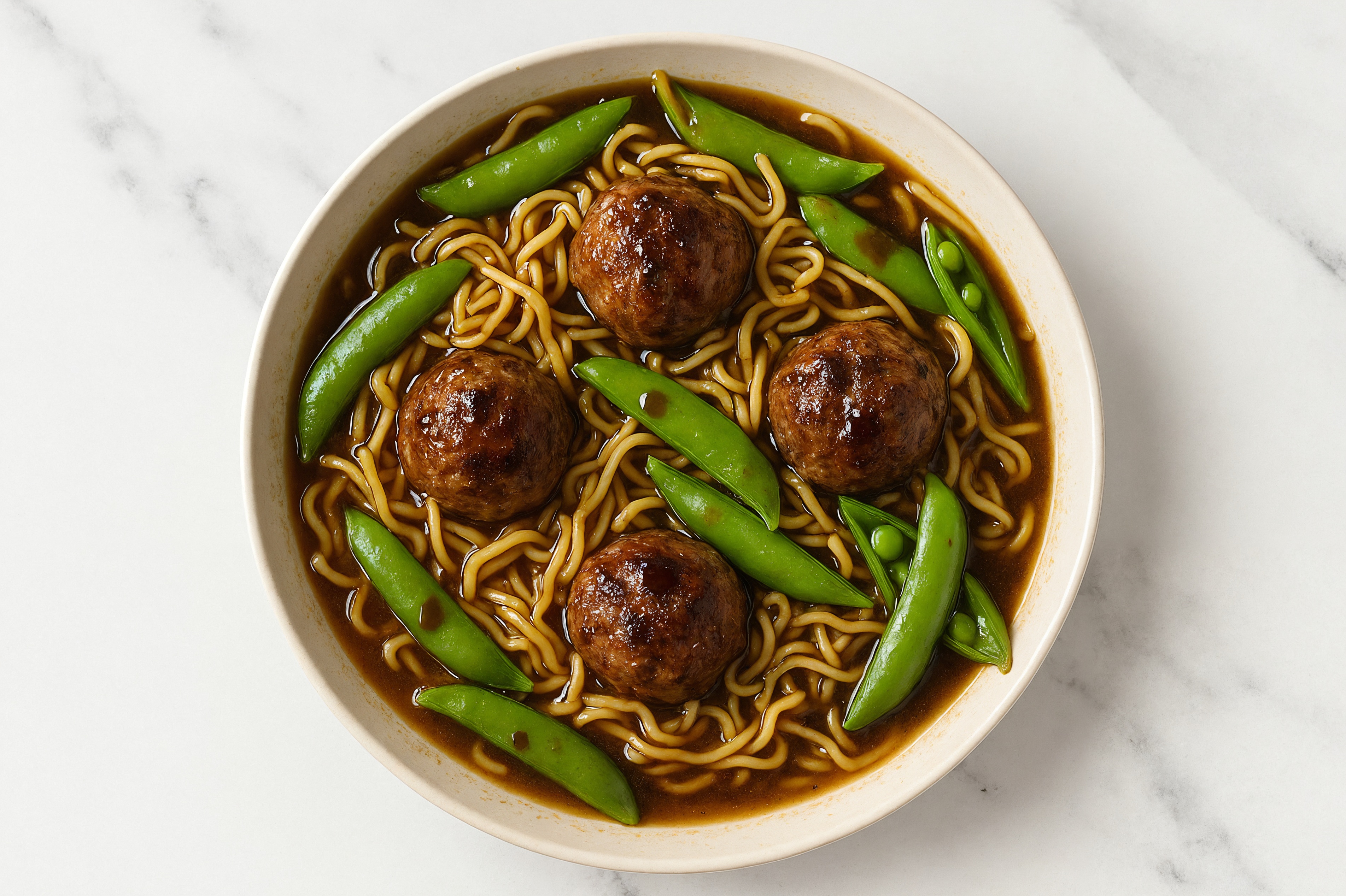 Teriyaki Bison Meatball Ramen