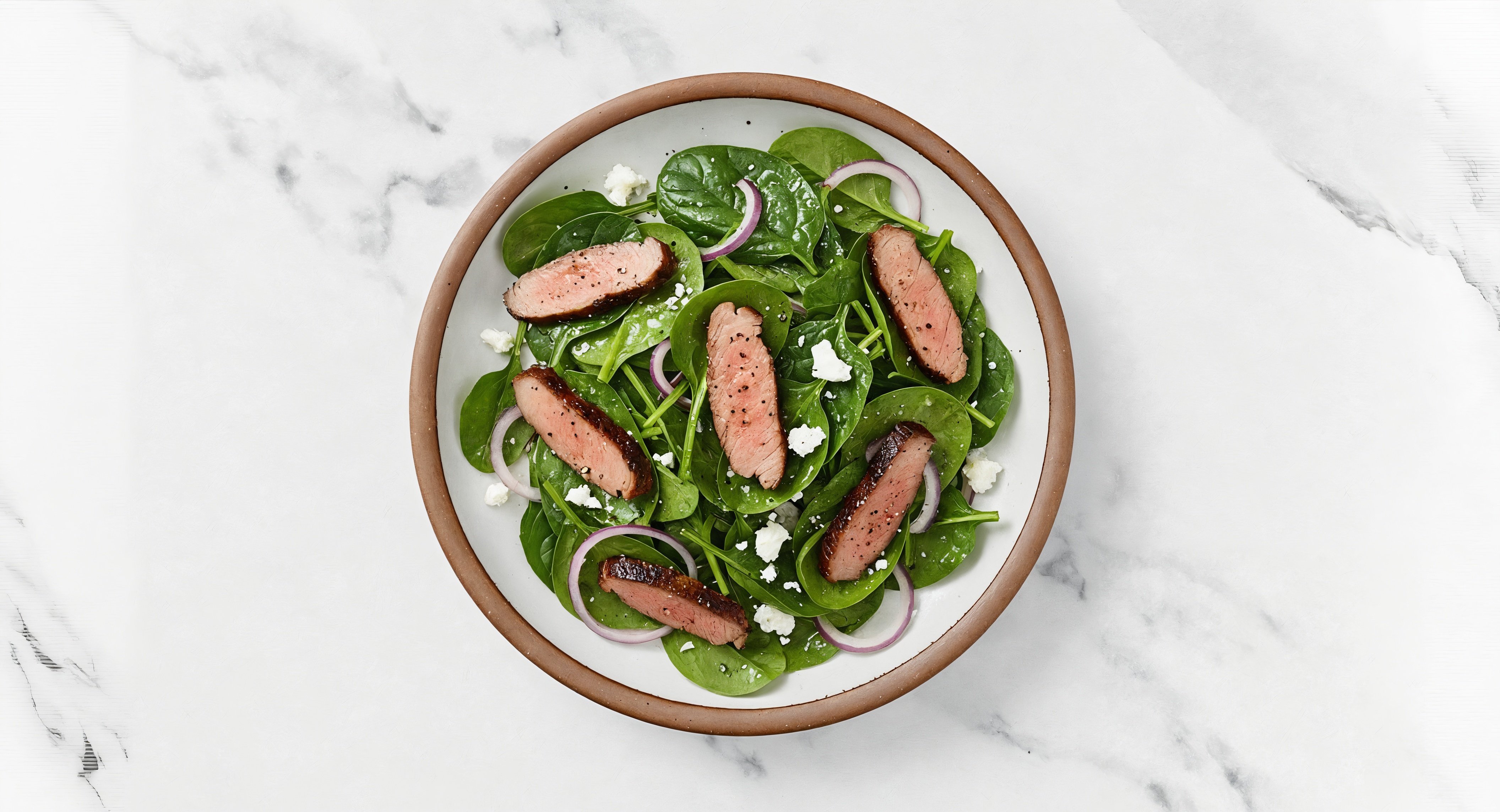 Goat Cheese + Lamb Salad with Baby Spinach
