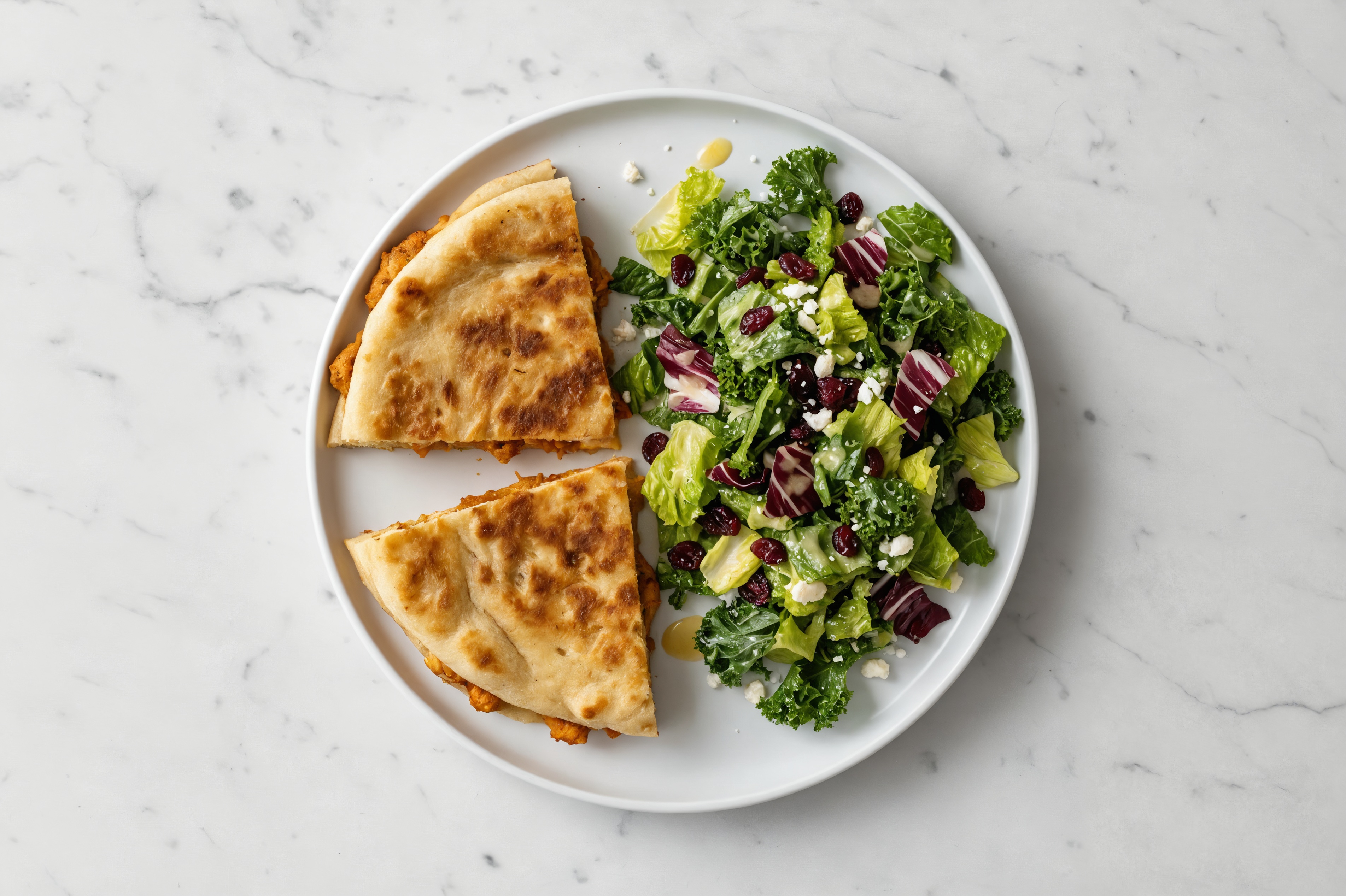 Chicken Tikka Naan Toastie + Citrus Chopped Salad