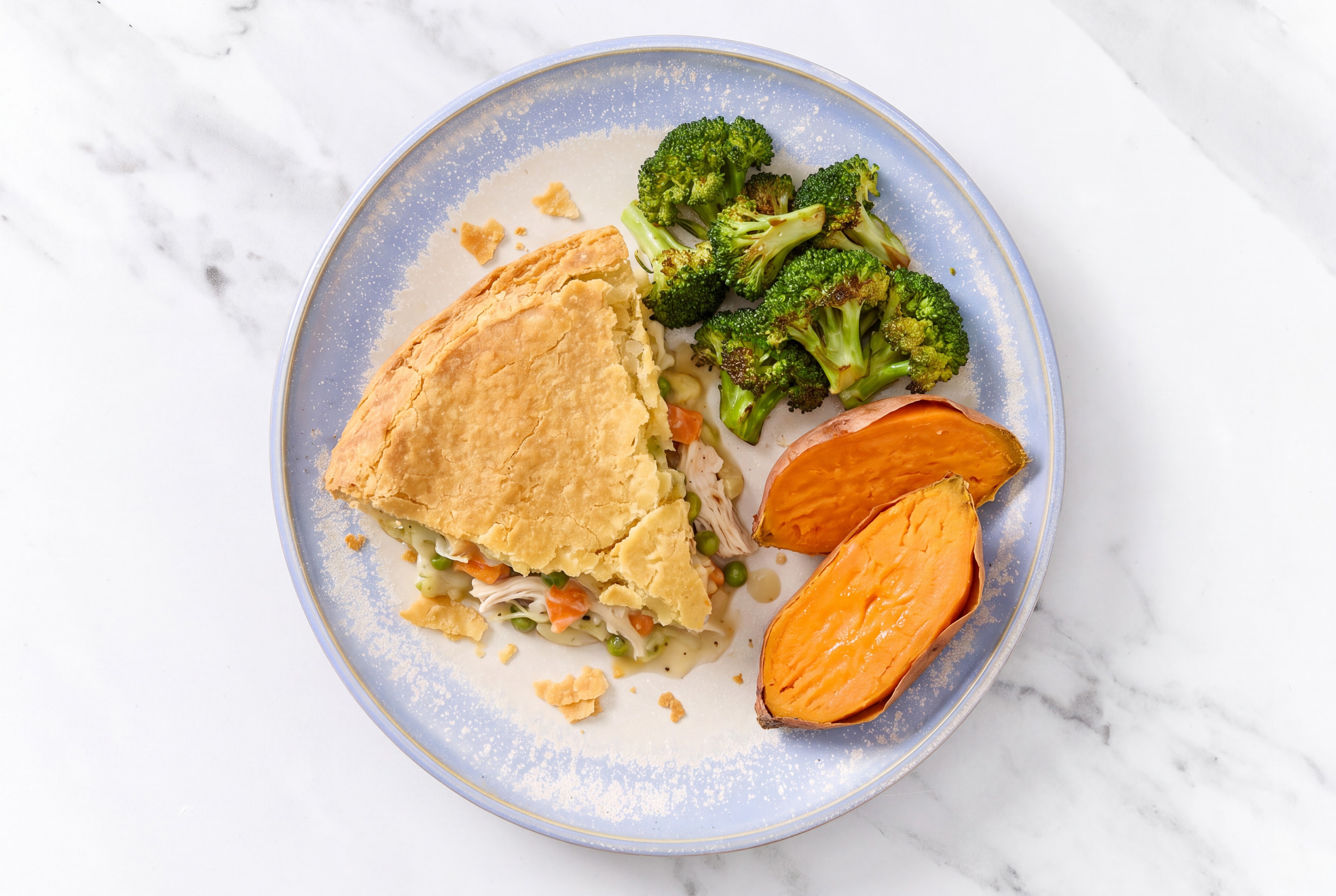 Chicken Pot Pie with Broccoli & Sweet Potato