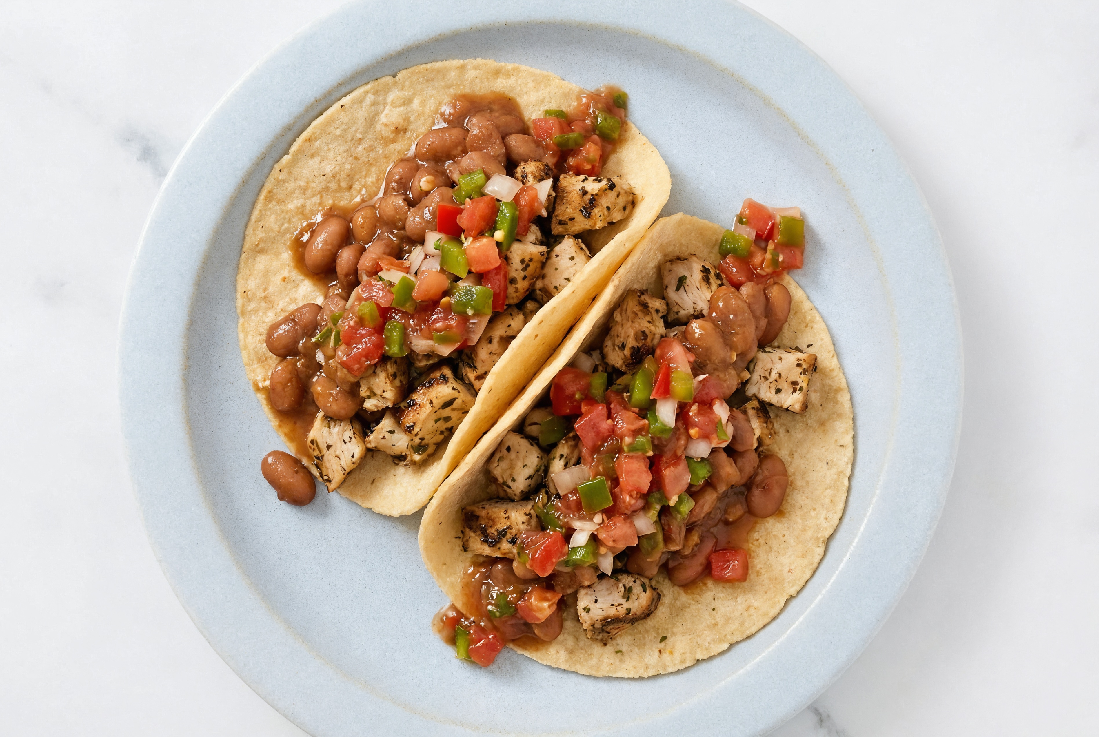 Chipotle Turkey Tacos with Pico De Gallo & Pinto Beans