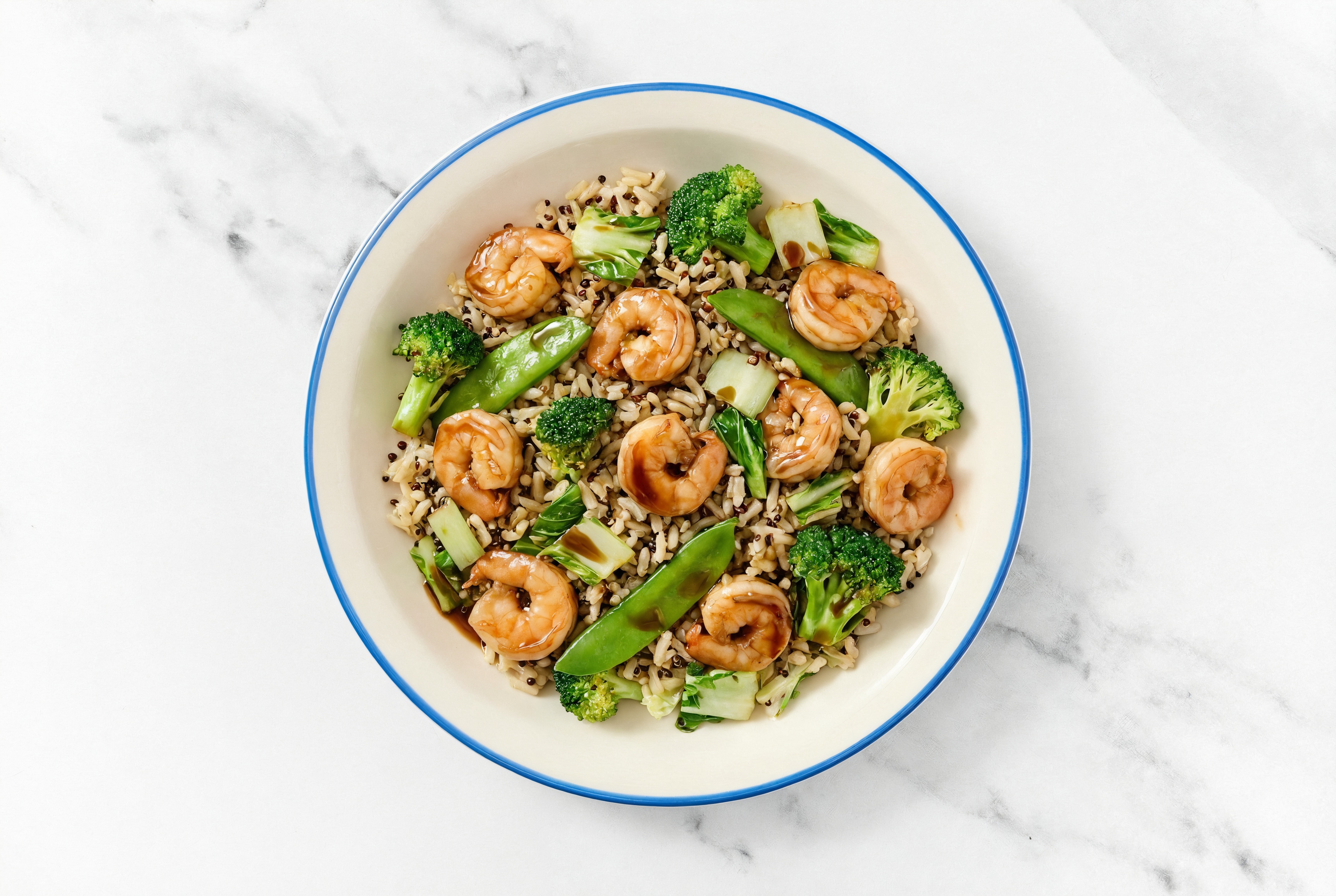 BBQ Shrimp Bok Choy Grain Bowl