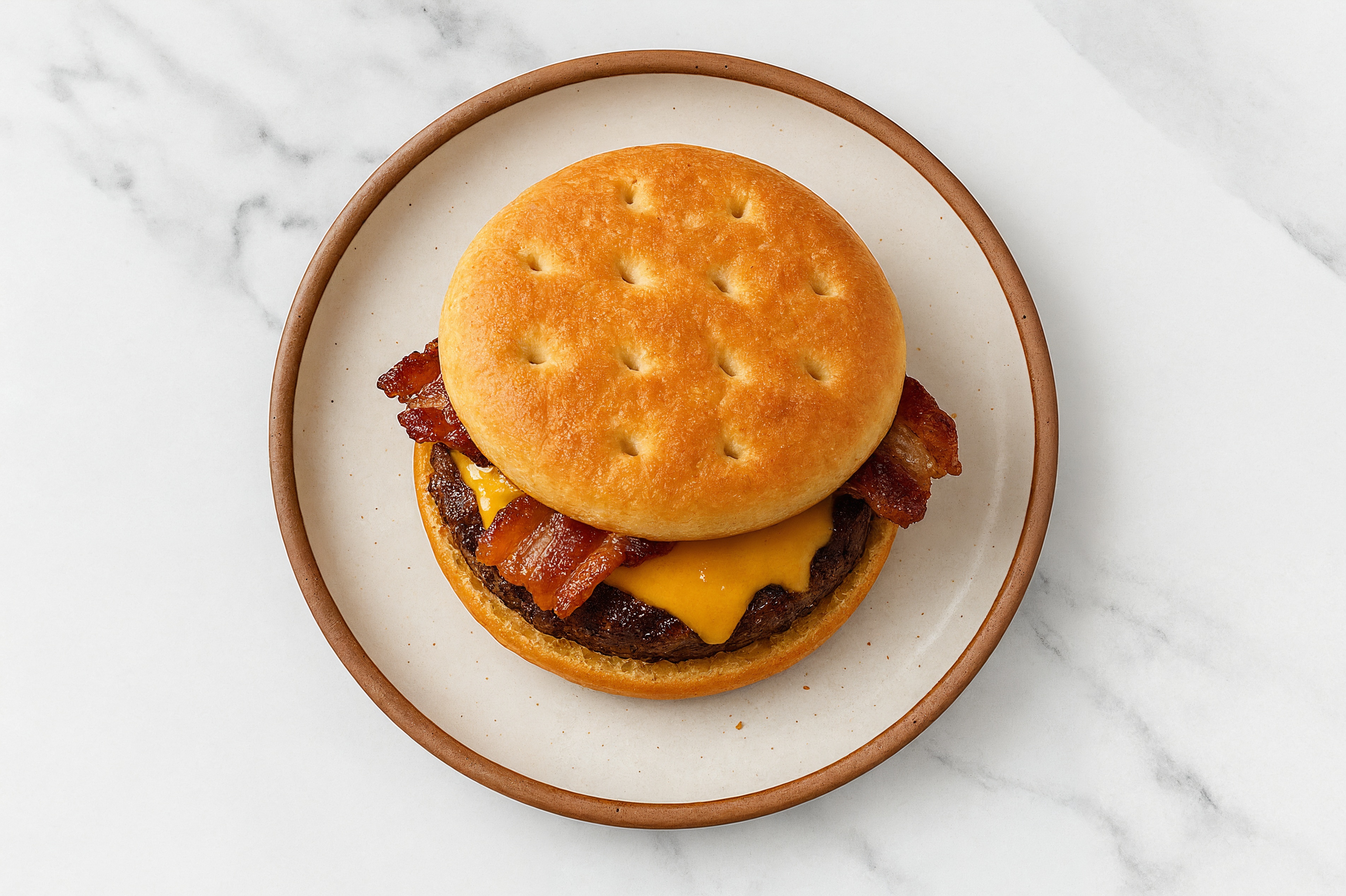 Herby Juicy Maple Bacon Cheeseburger with Ground Beef Patties