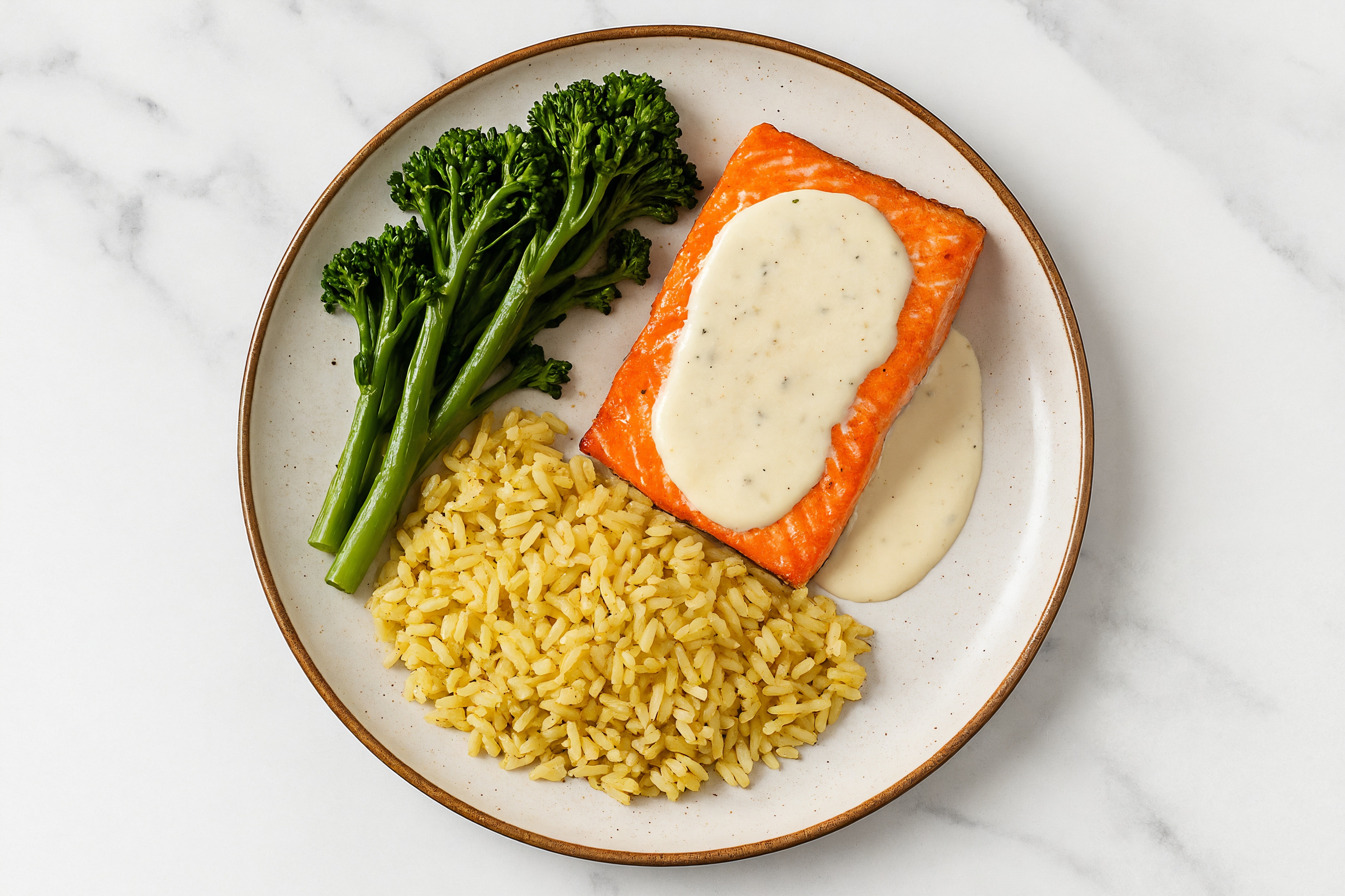 Creamy Alfredo Wild Salmon + Baby Broccoli