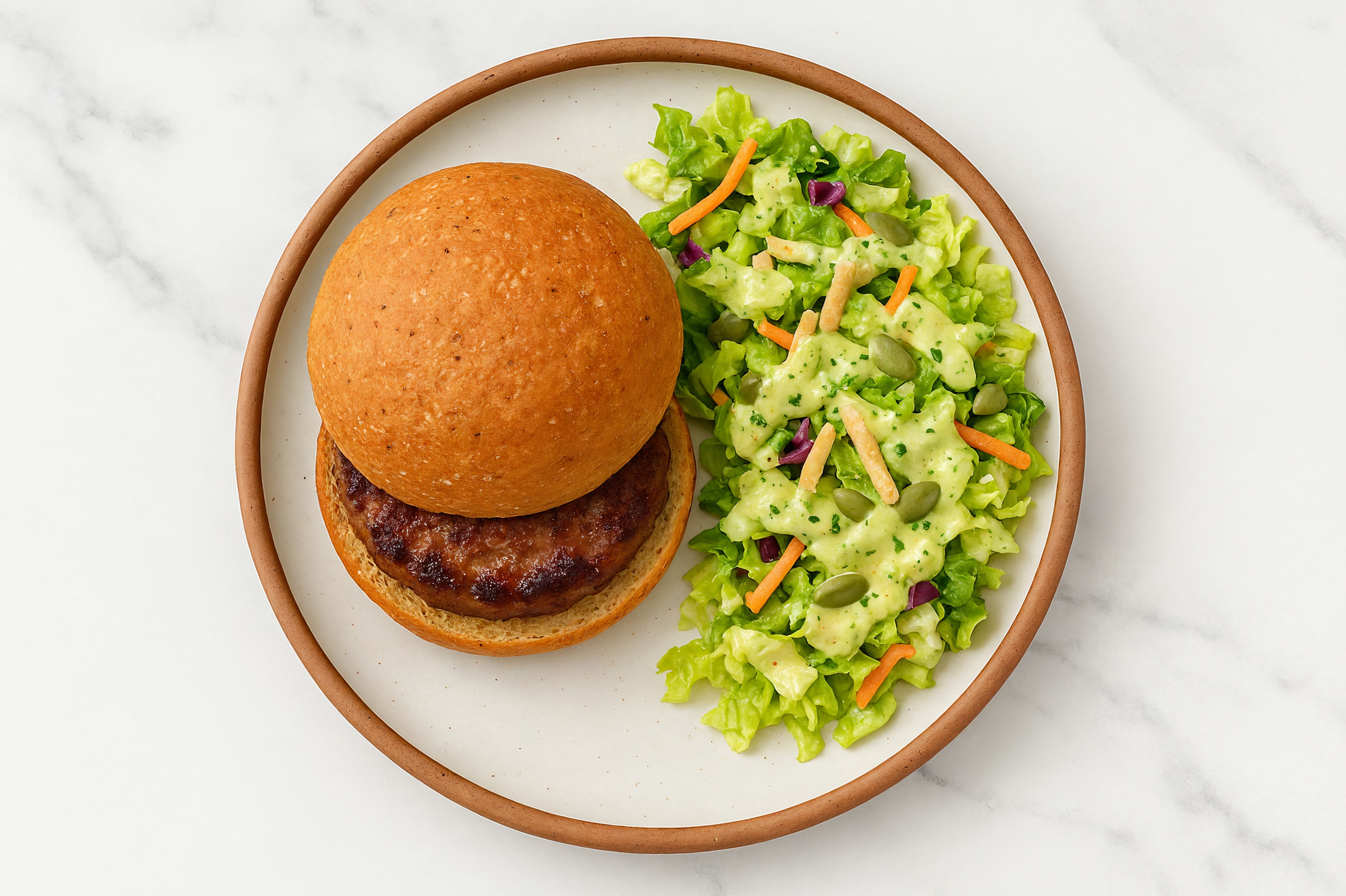 Bacon Cheddar Burger + Green Goddess Side Salad