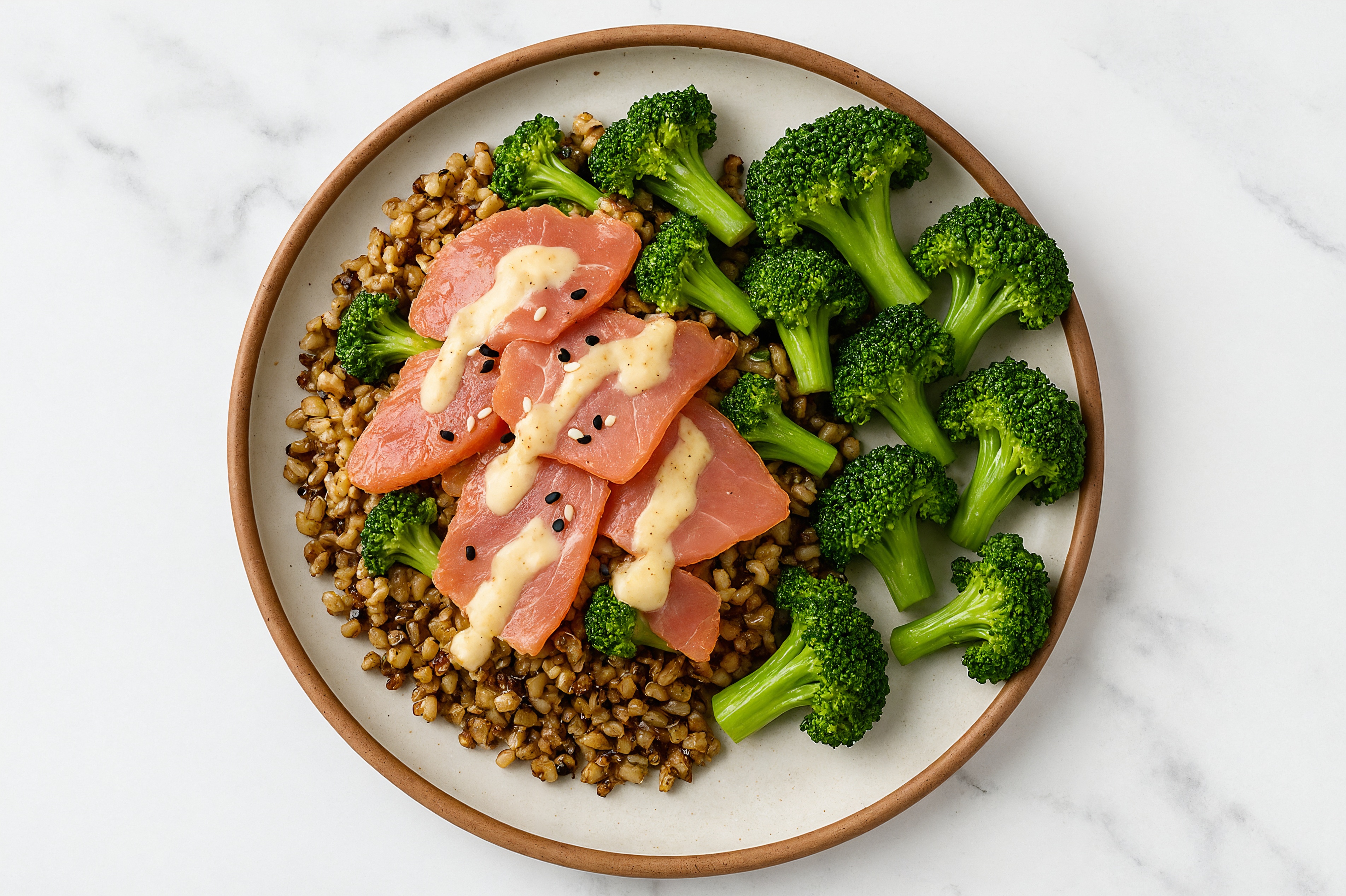 Tuna Seven Grain Bowl with Miso & Broccoli