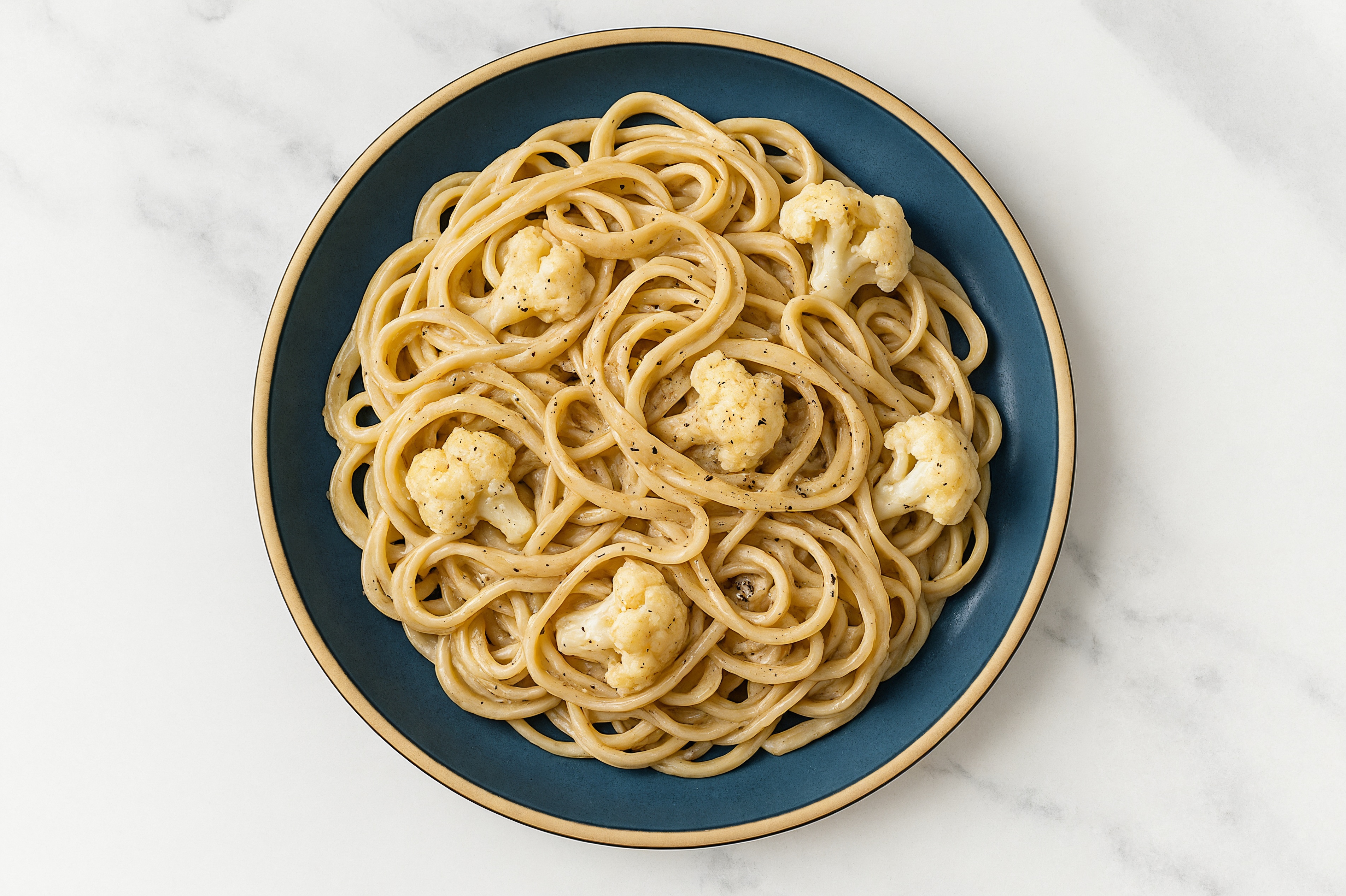Truffle Egg Pasta with Cauliflower Linguine