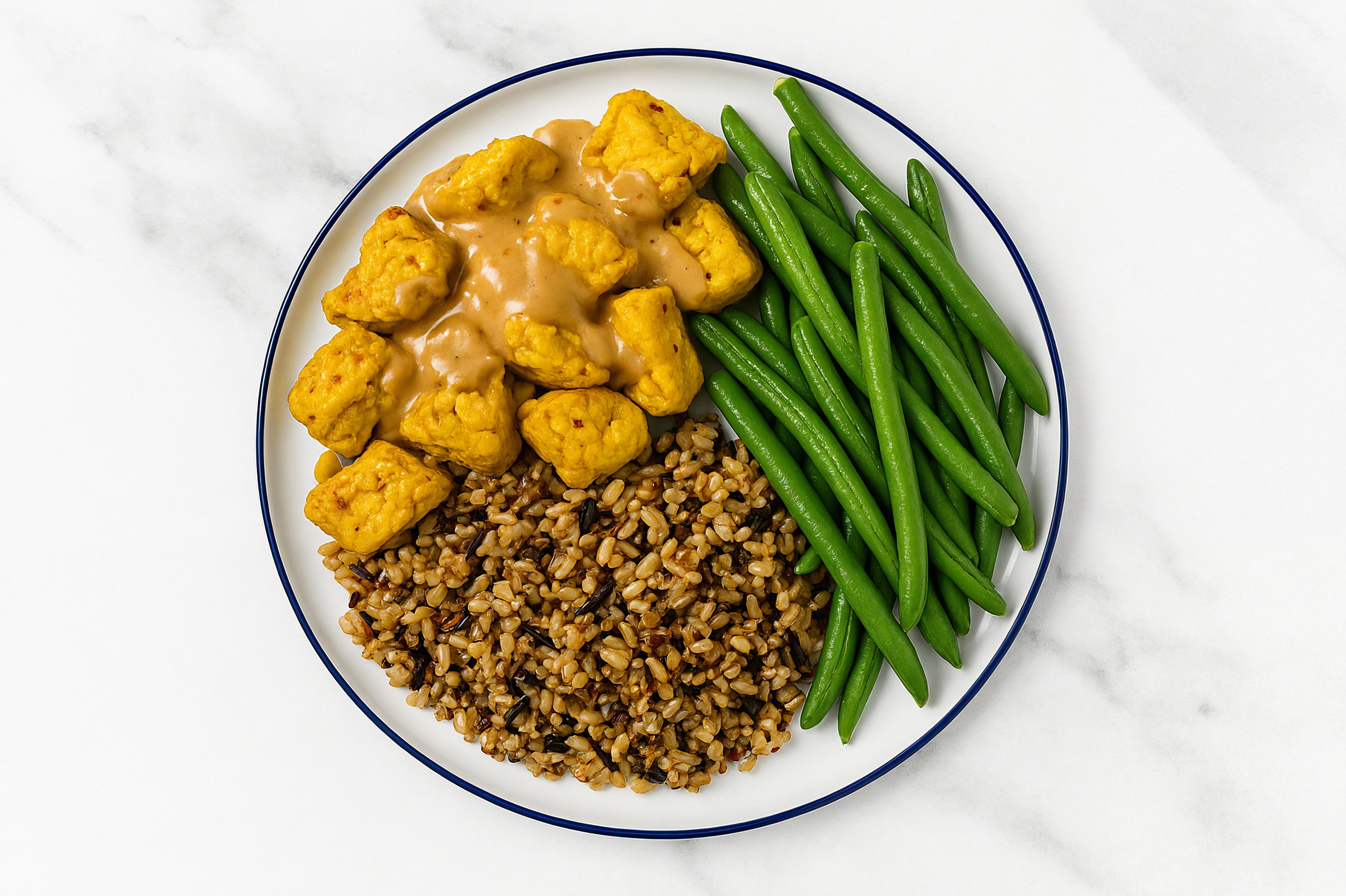 Peanutty Lemongrass Tofu + Organic Green Bean Bowl