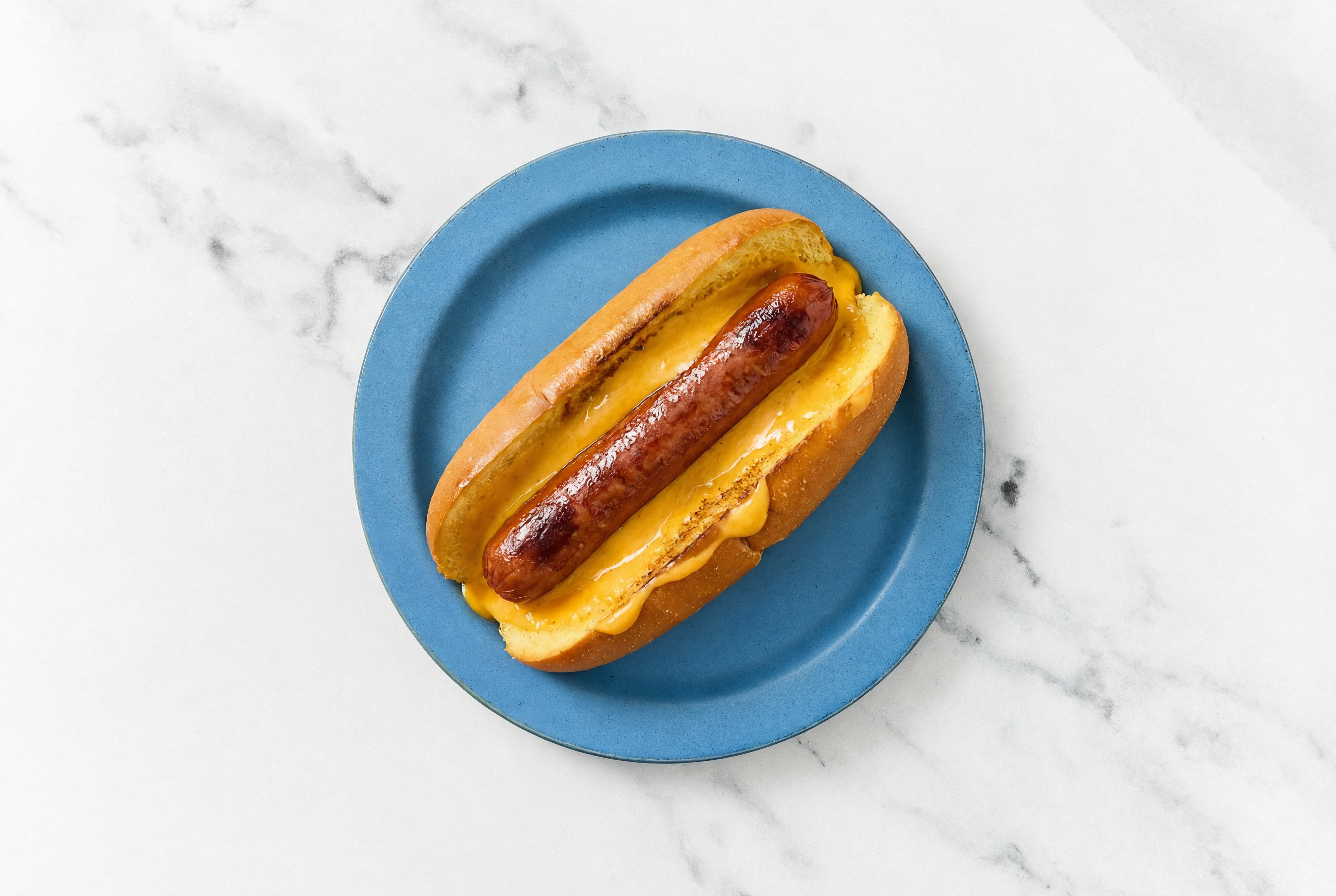 Beef Hot Dog with Super Special Sauce on Brioche