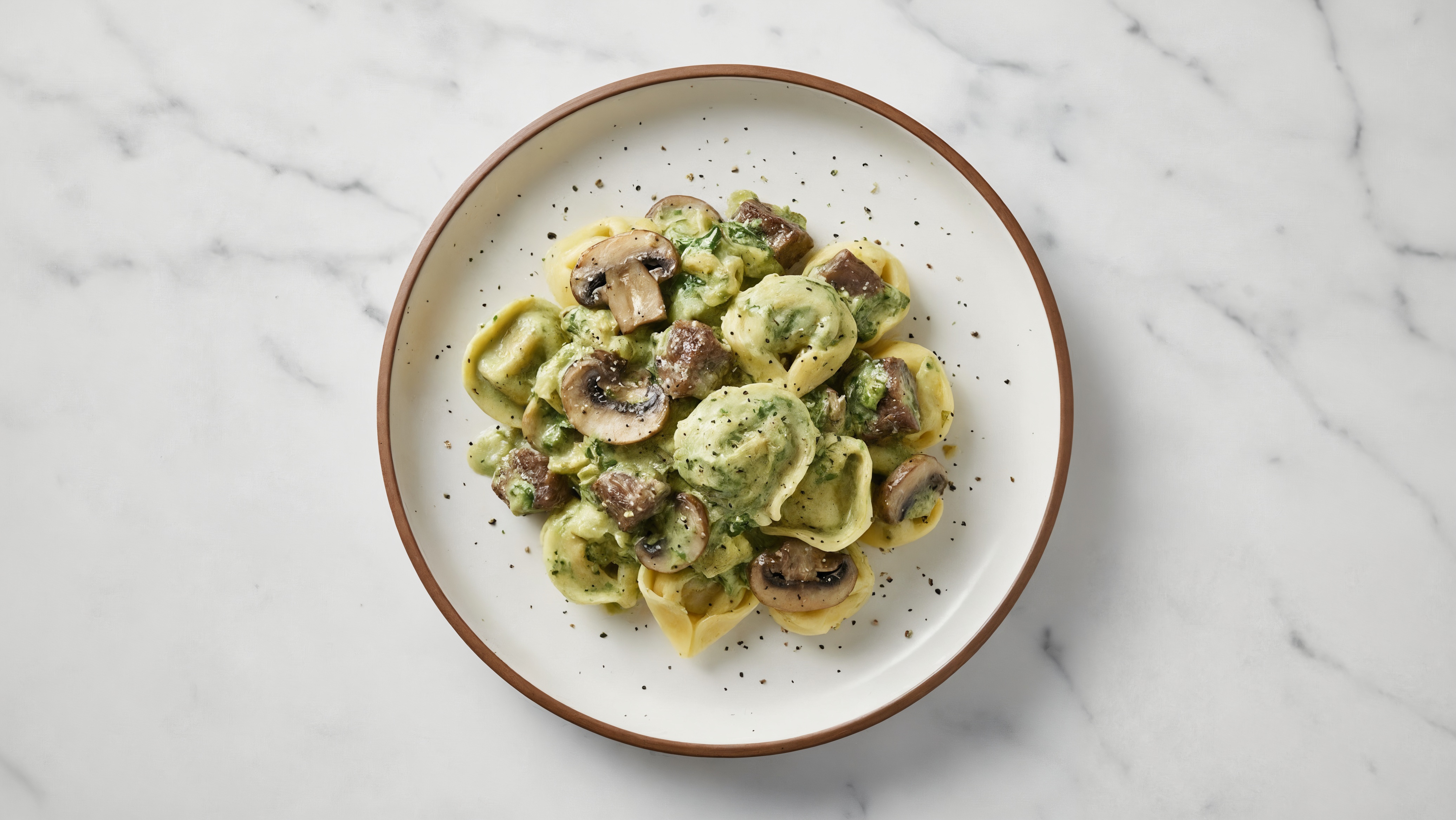 Beef + Mushroom Spinach Artichoke Tortelloni