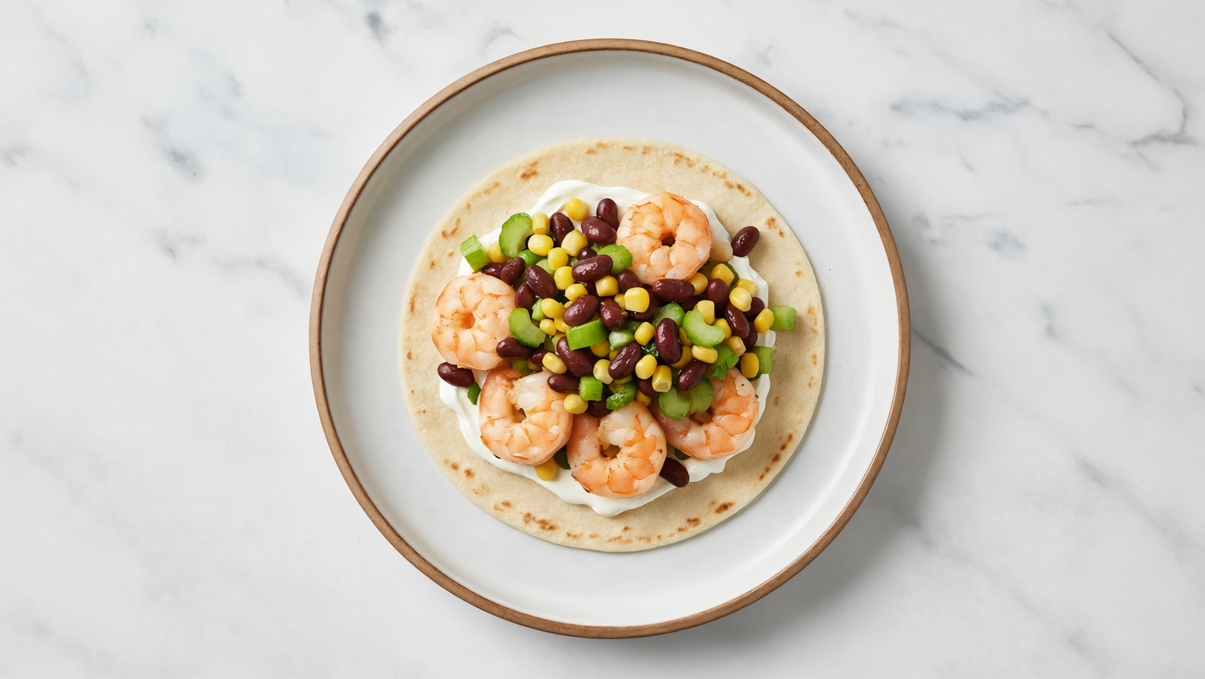  Classic Crema Gulf Shrimp Tostada