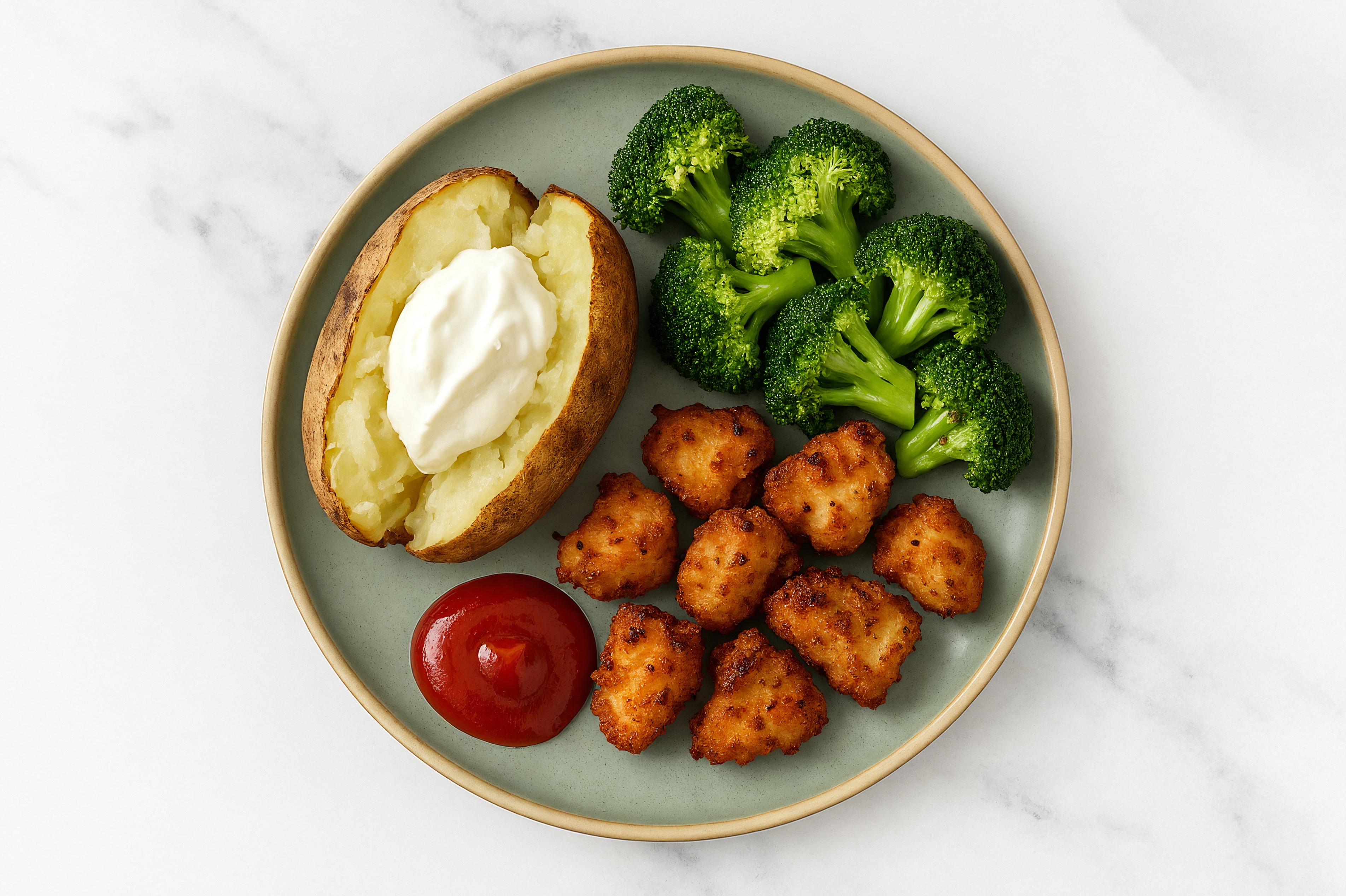 Chicken Nuggets with Sour Cultured Cream Potato