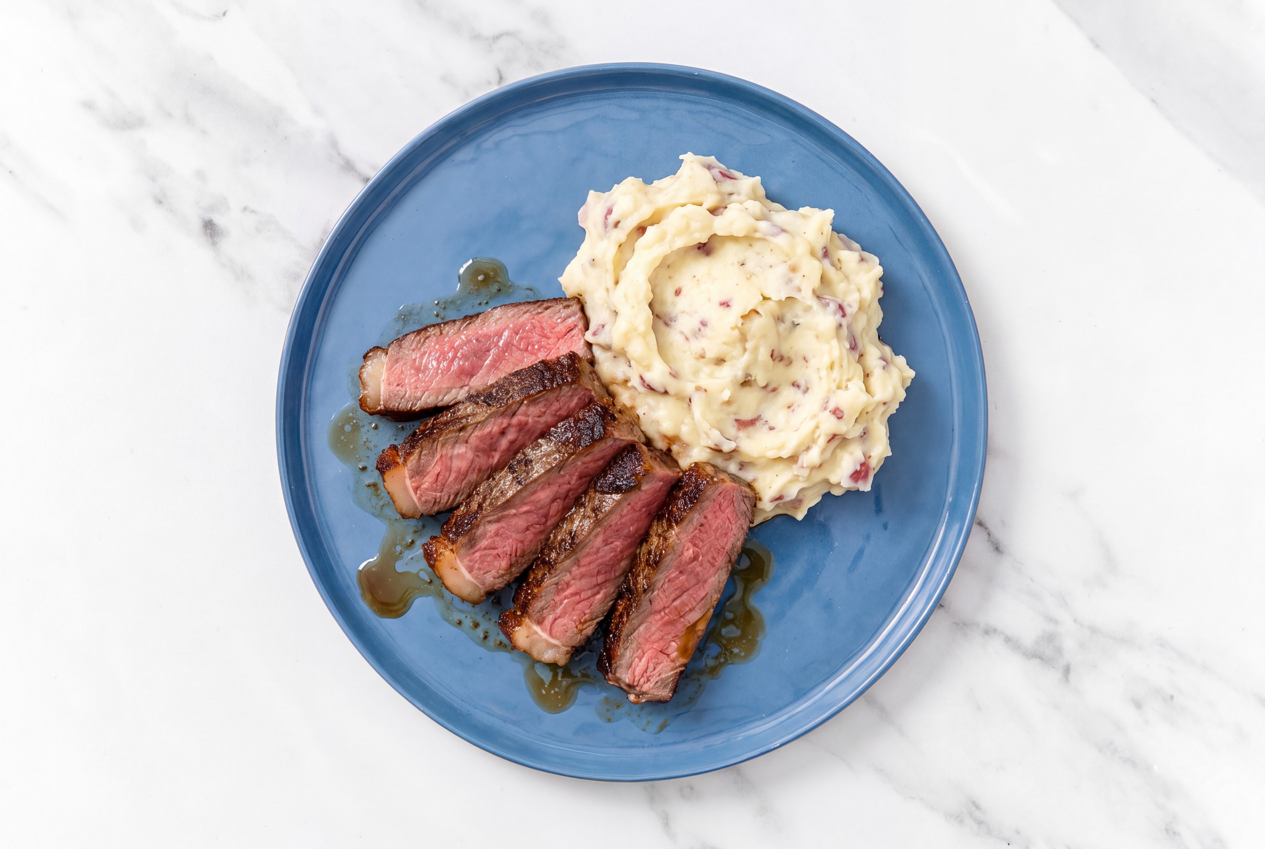 Seared Wagyu Ribeye + Creamy Mashed Red Potatoes