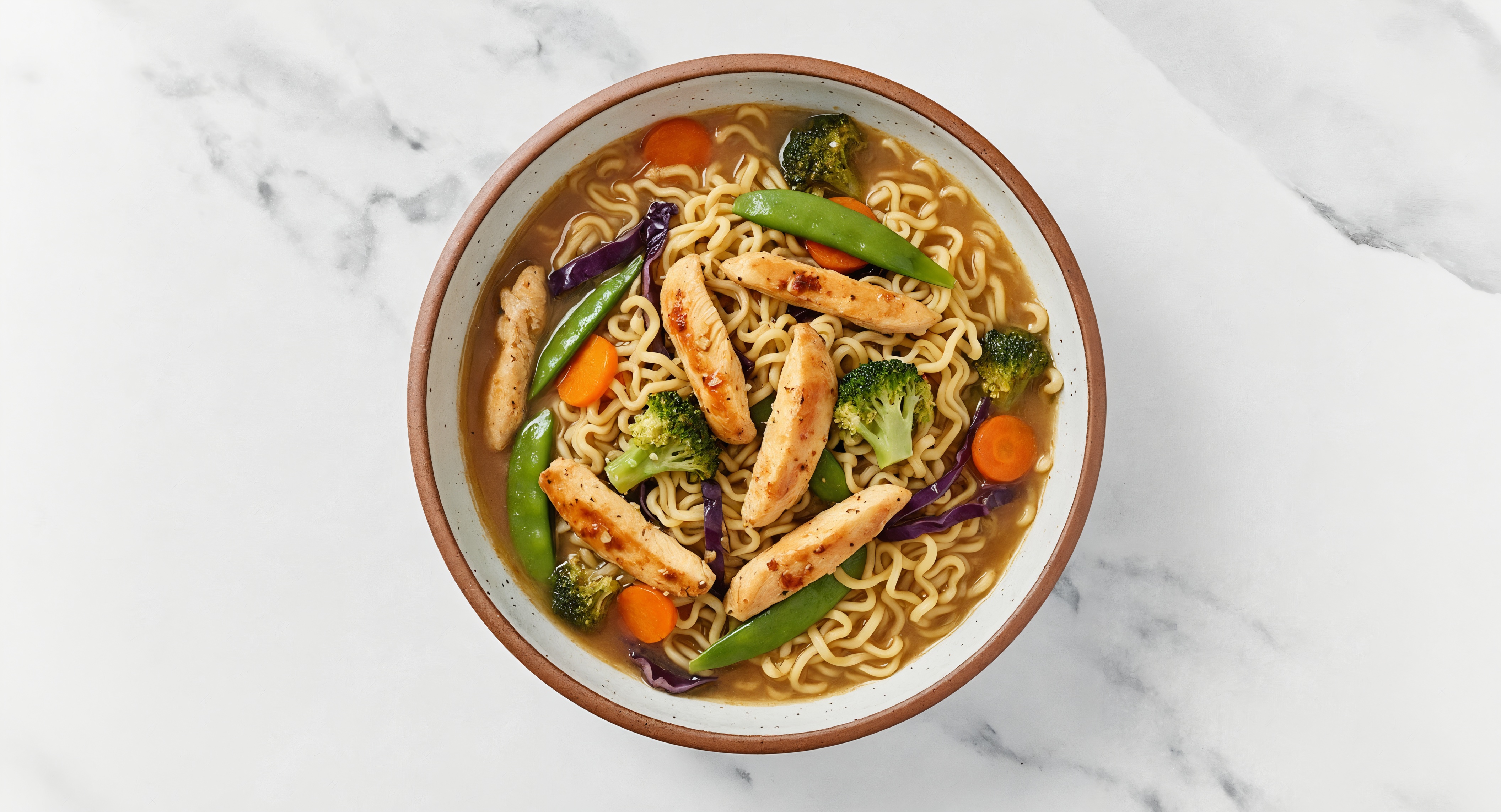 Chicken Teriyaki + Veggie Ramen Soup