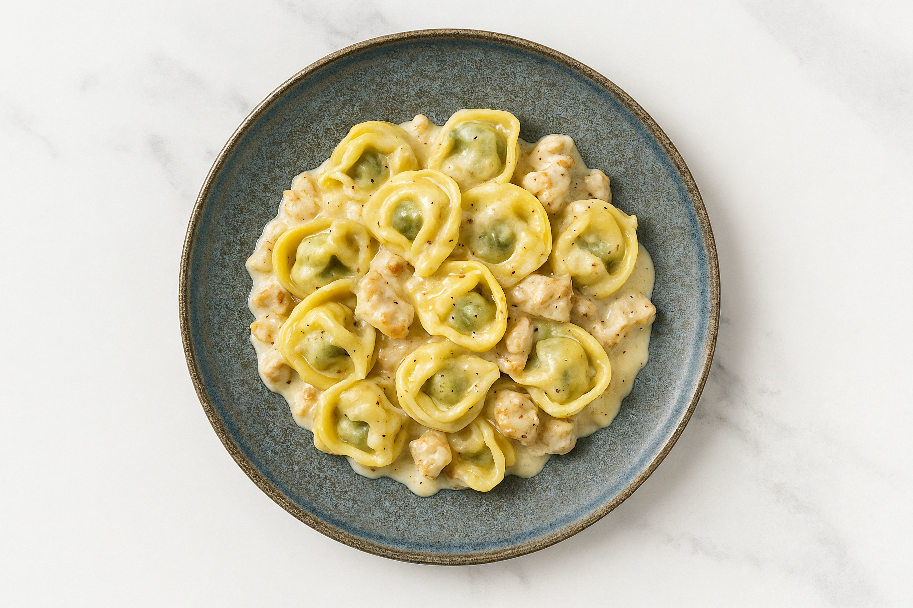 Bacon Chicken Spinach Alfredo Tortellini