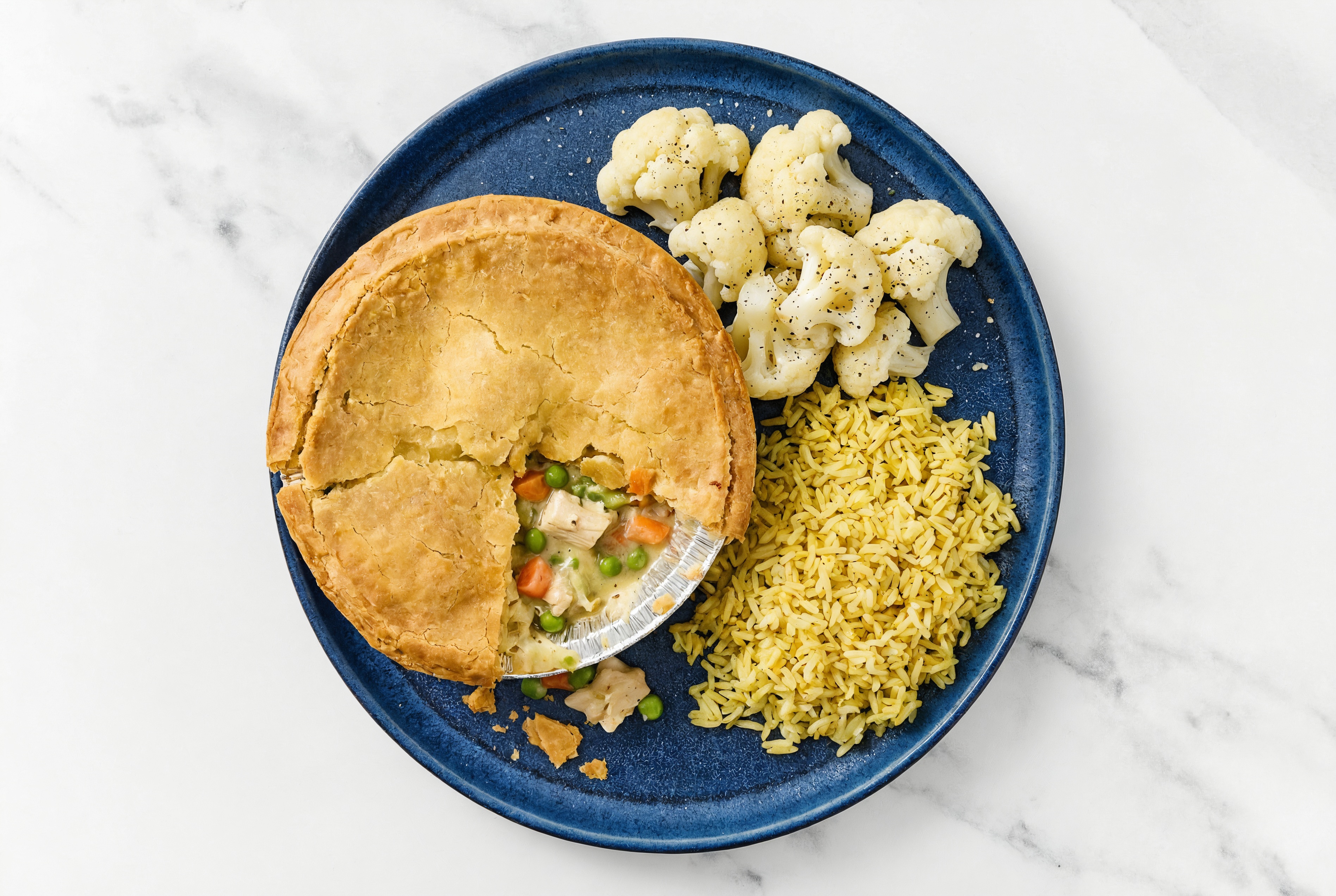 Chicken Pot Pie with Cauliflower & Jasmine Rice