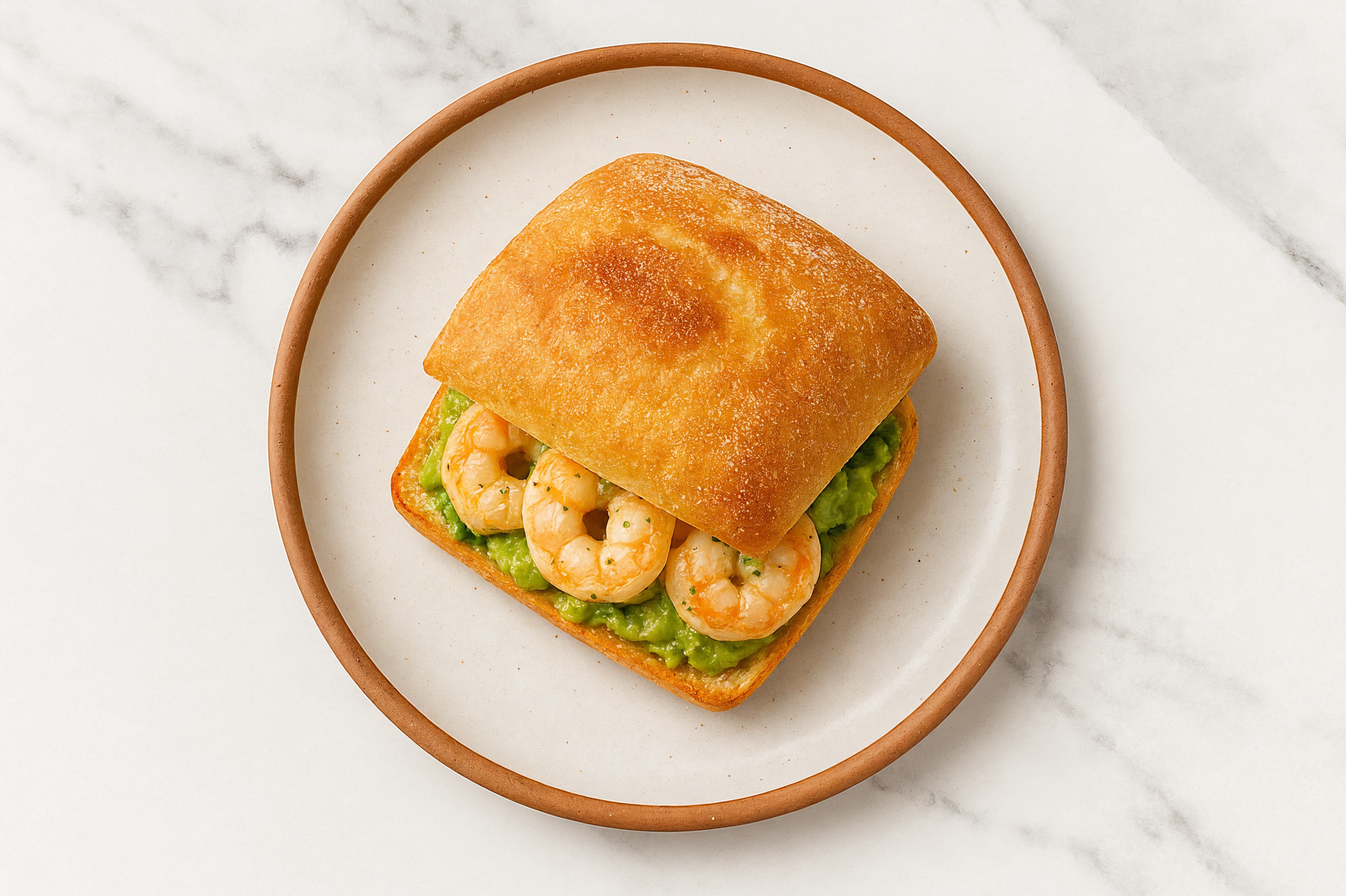Tahini Marinated Shrimp Avocado Toast
