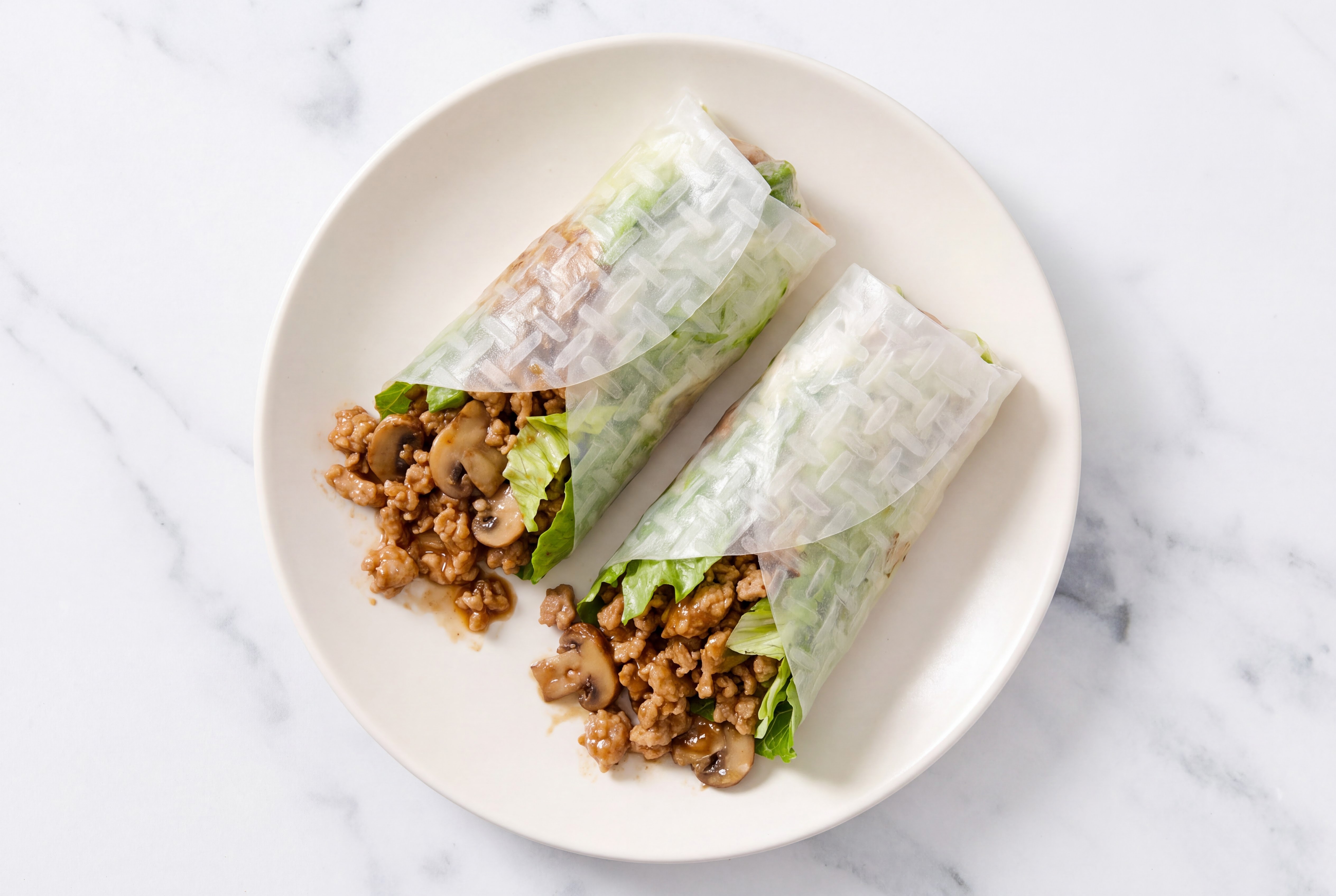 Gingery Ponzu Ground Turkey Summer Rolls