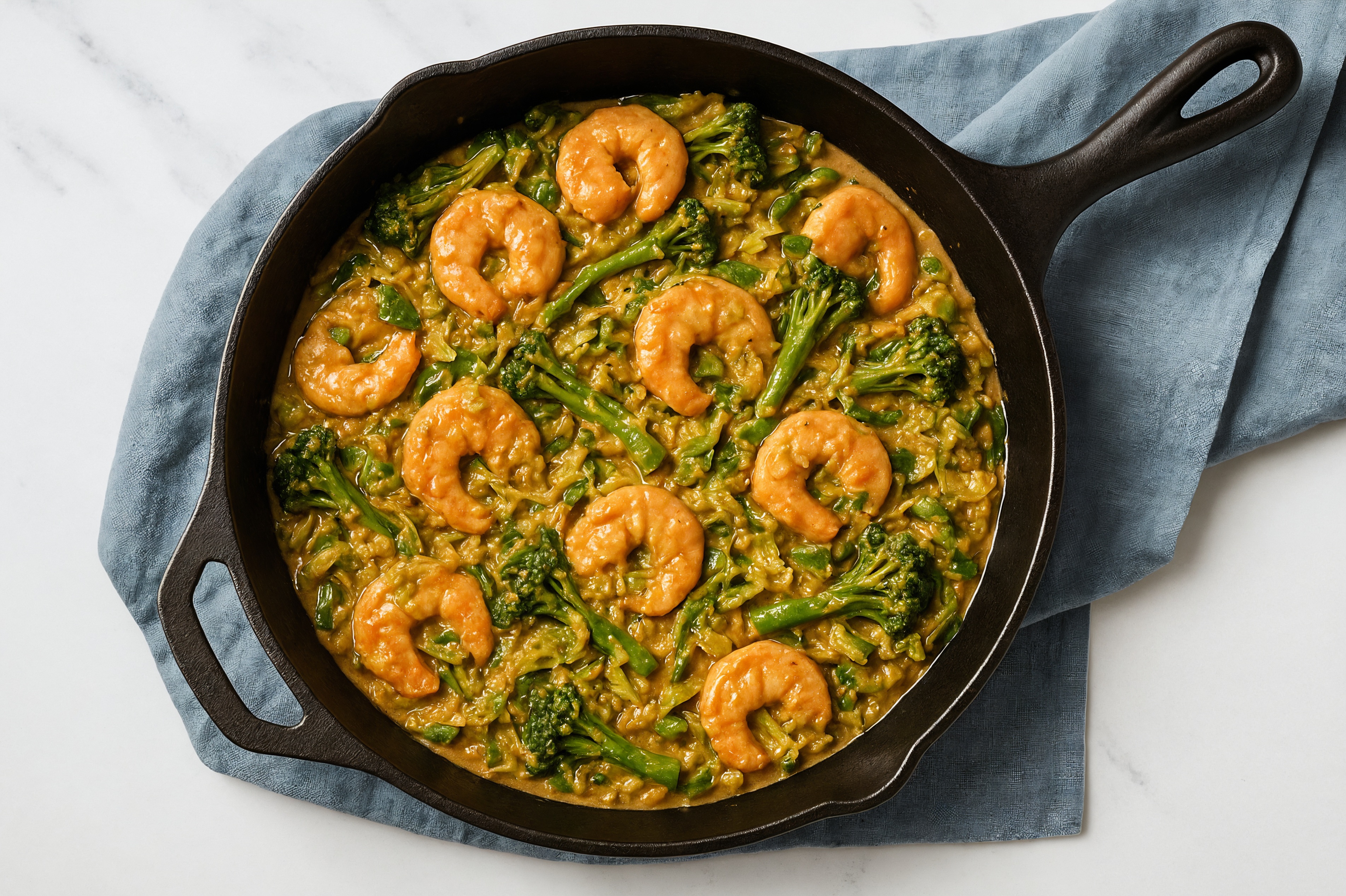Thai Peanut Shrimp Stir-Fry with Broccoli & Brussels