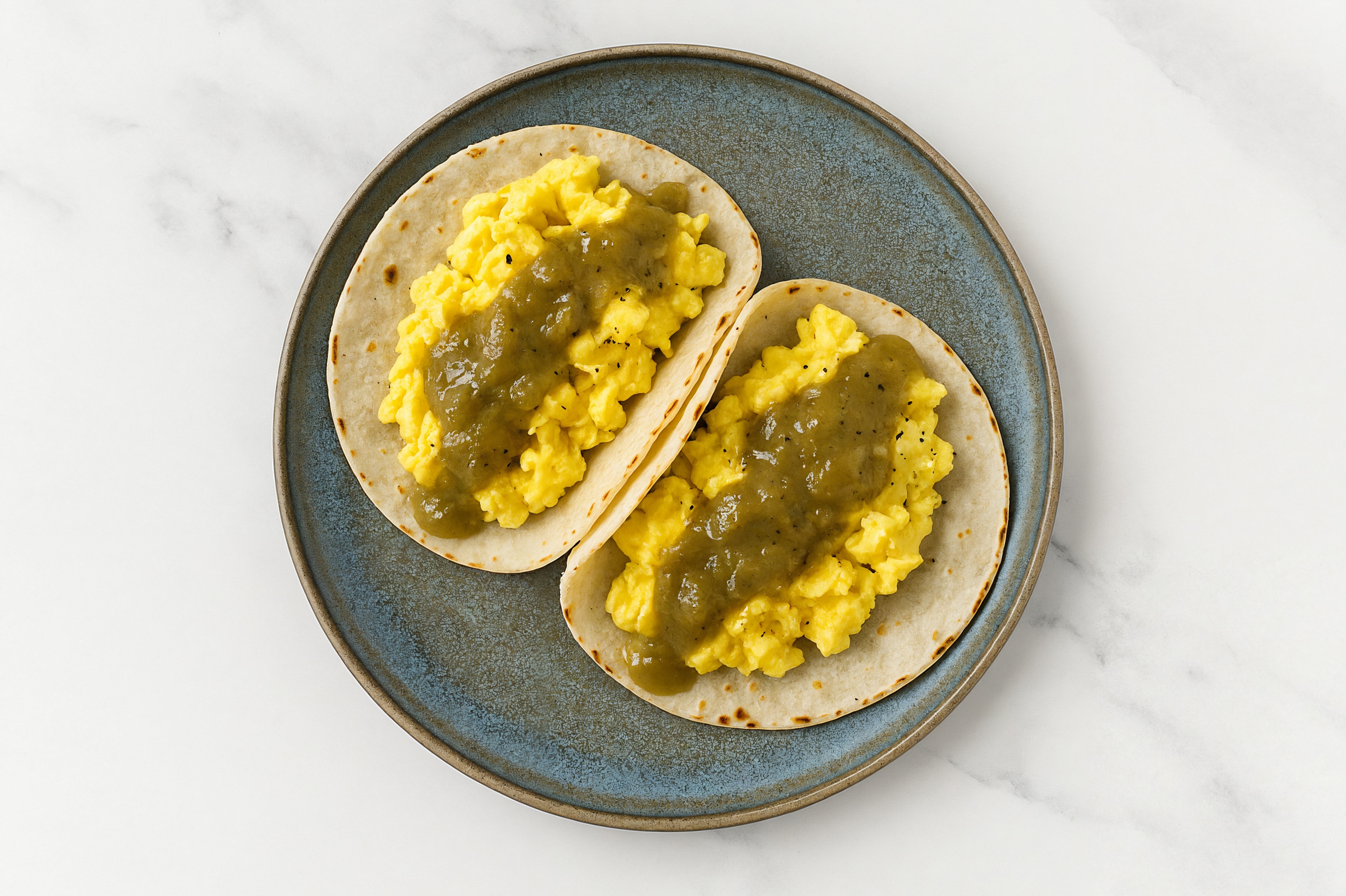 Spicy Green Chile Egg Taco