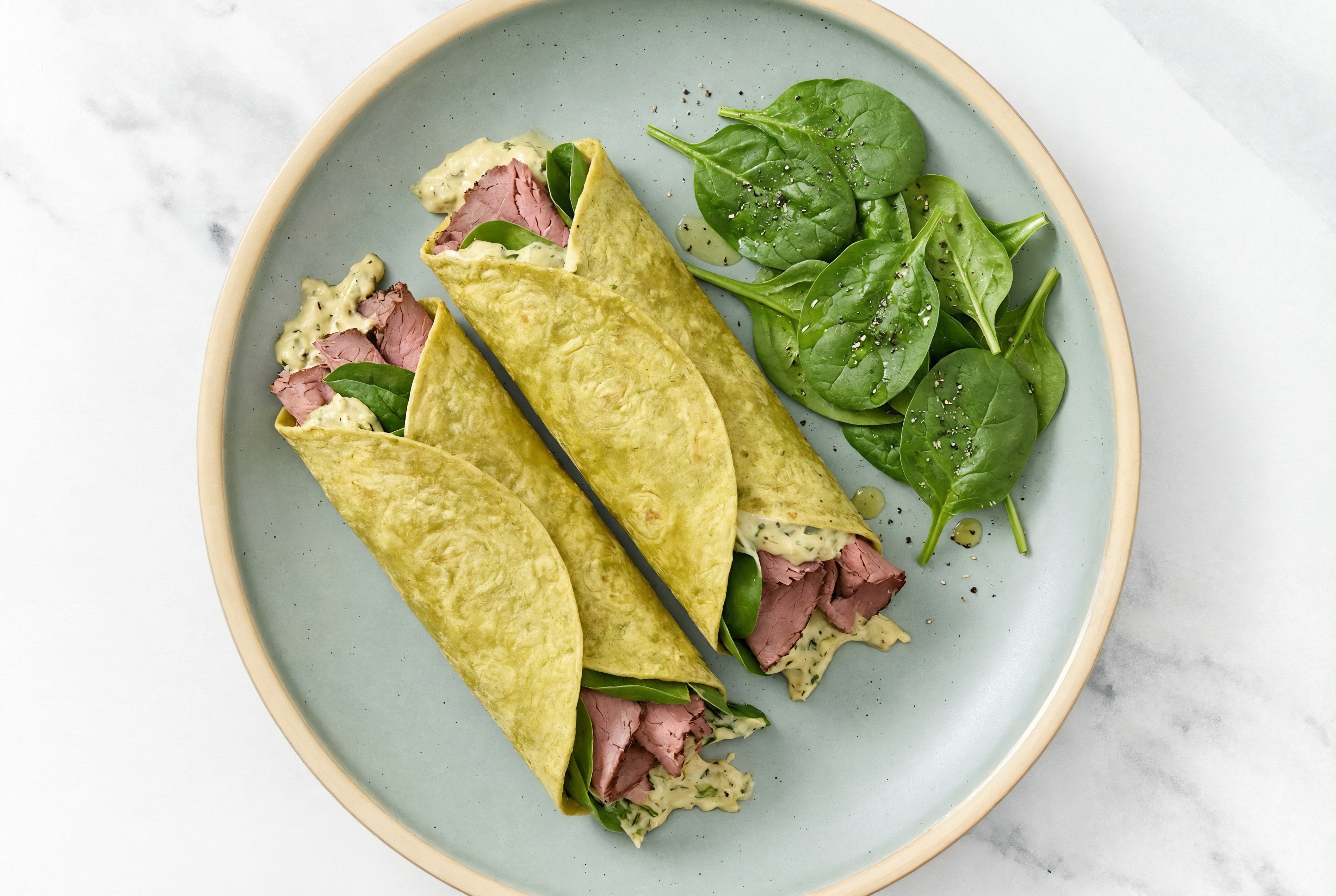  Spinach Tortilla Artichoke Roast Beef Wrap