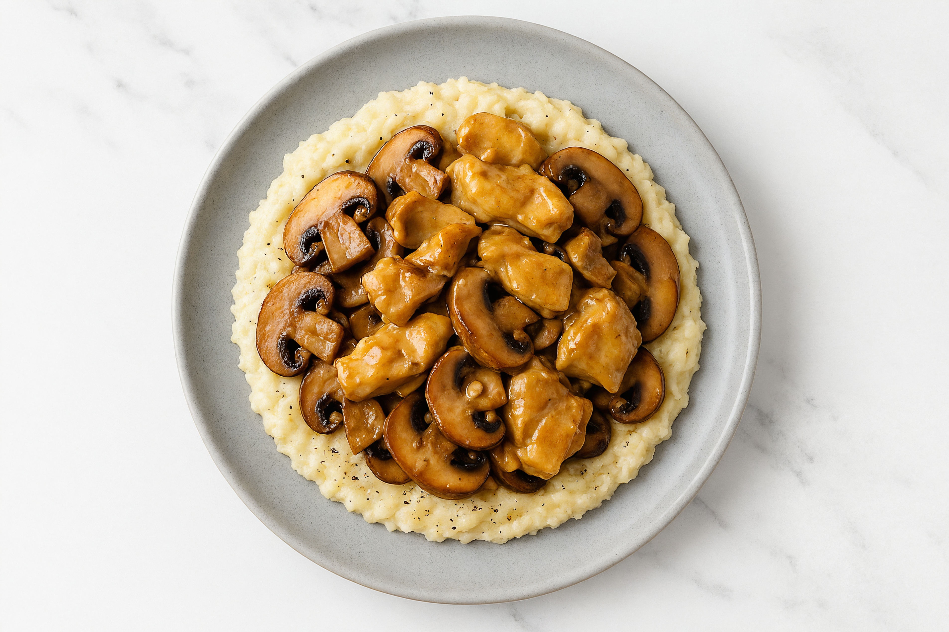Roasted Garlic Chicken + Keto Mashed Cauliflower