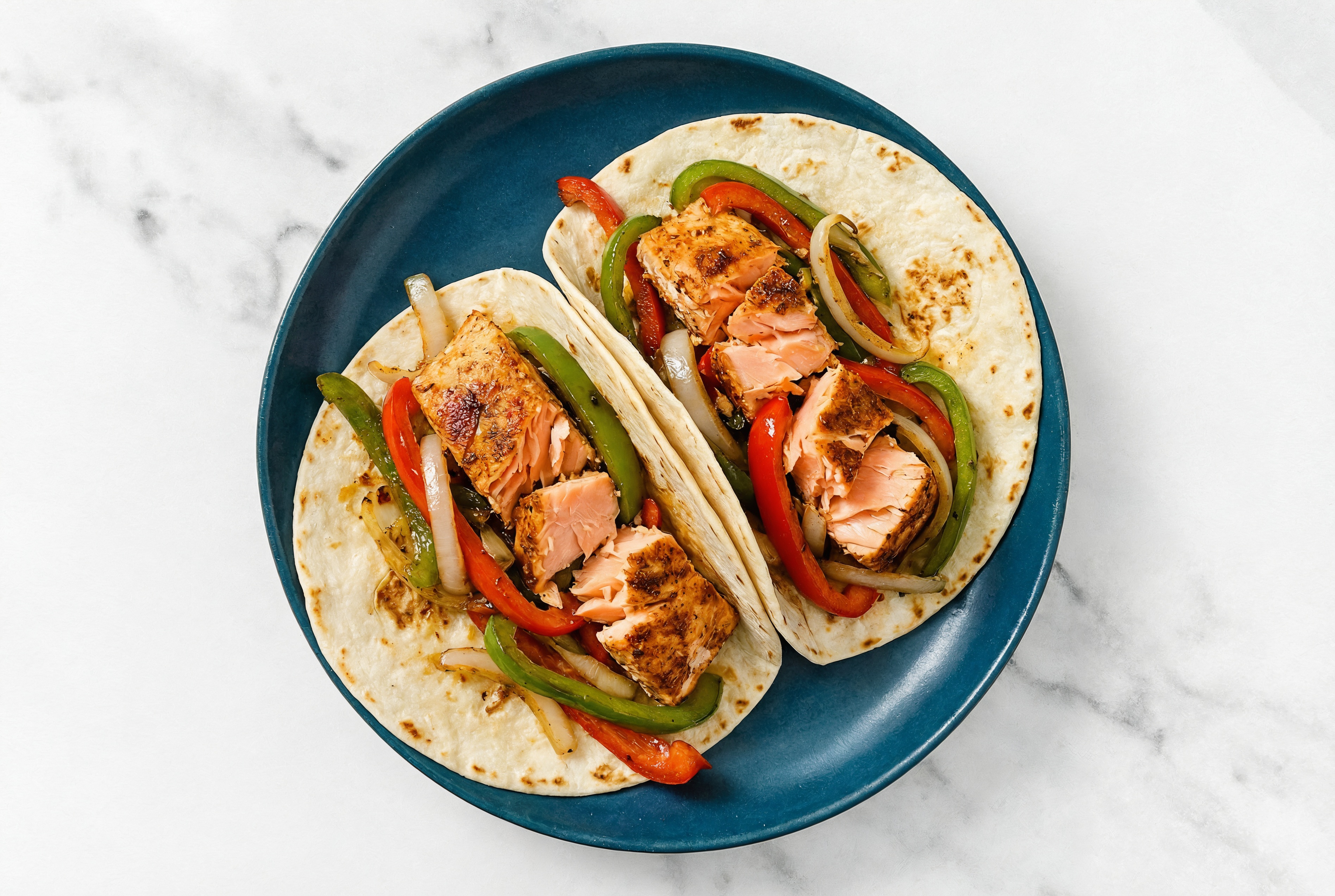 Salmon + Veggie Tacos