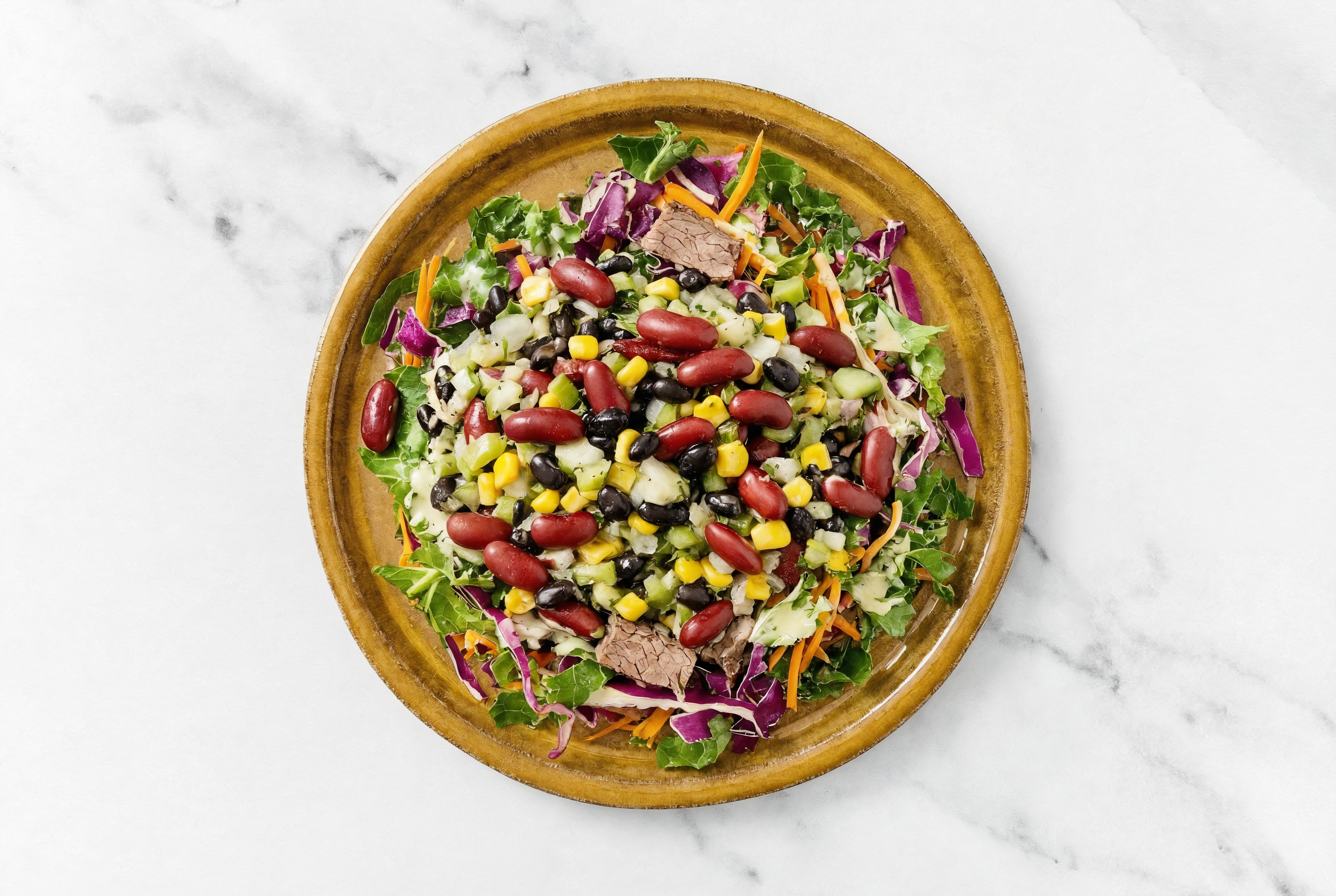 Tahini Kale Salad with Roast Beef & Black Beans