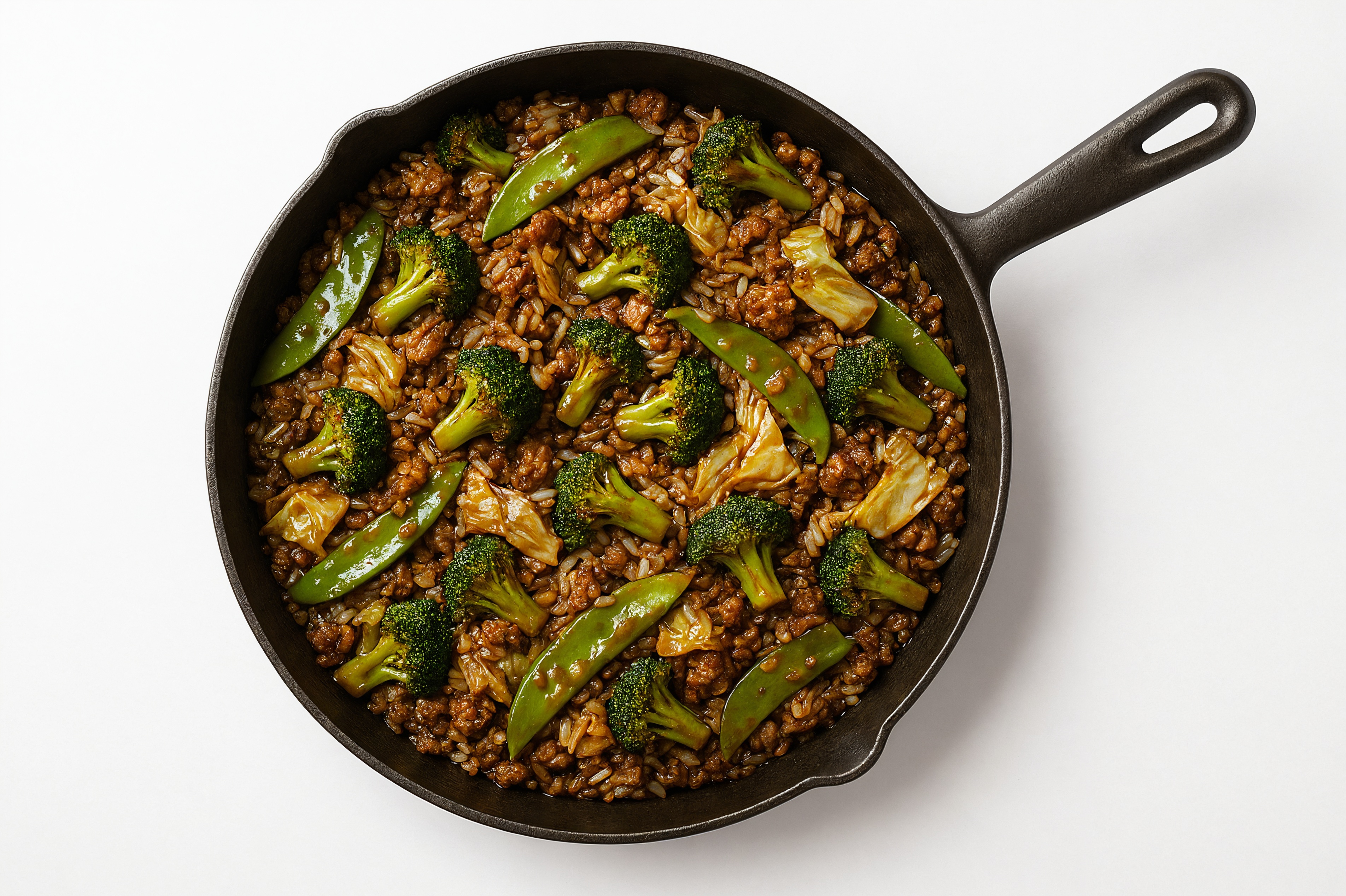 Japanese Bbq Bok Choy + Ground Bison Stir-Fry with Long Grain White Rice