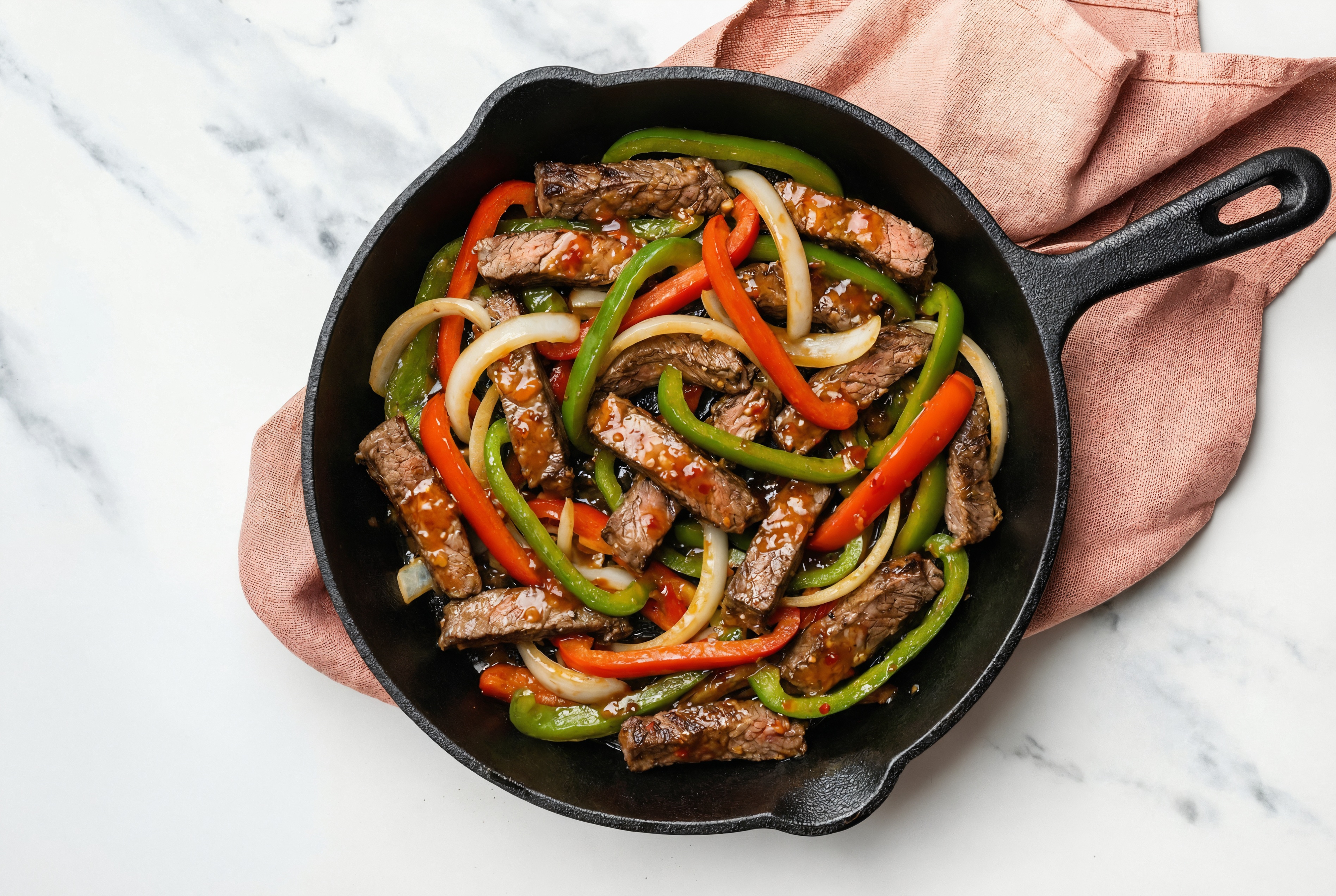 Sweet Chili Beef Sirloin Stir-Fry with Bell Peppers